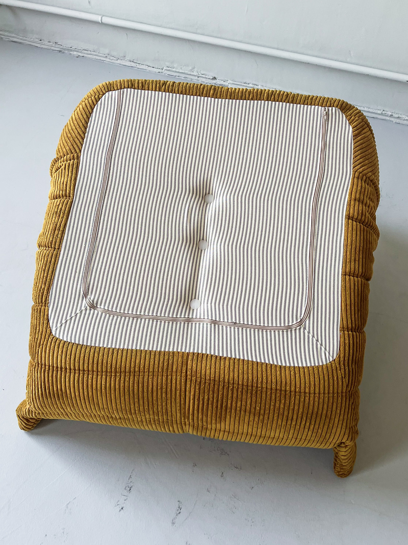 Togo Poltrona Velluto a coste Marrone sabbia