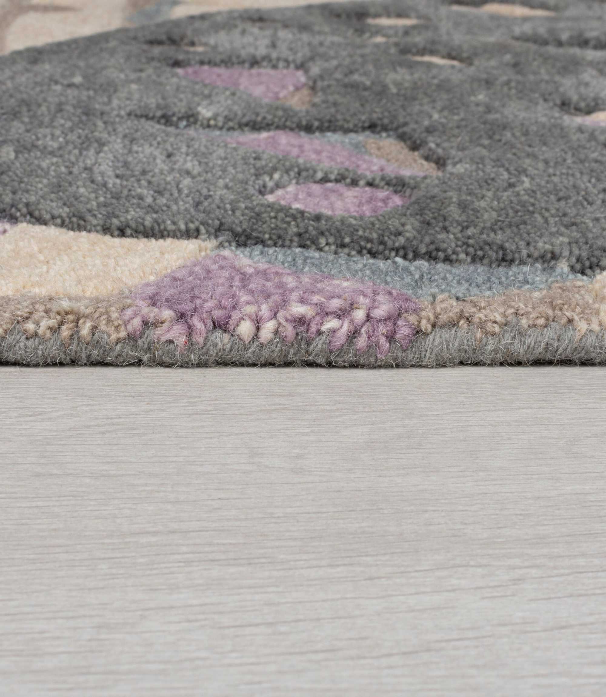 Wollteppich Camilla Handgefertigt Mauve 160 x 230 cm