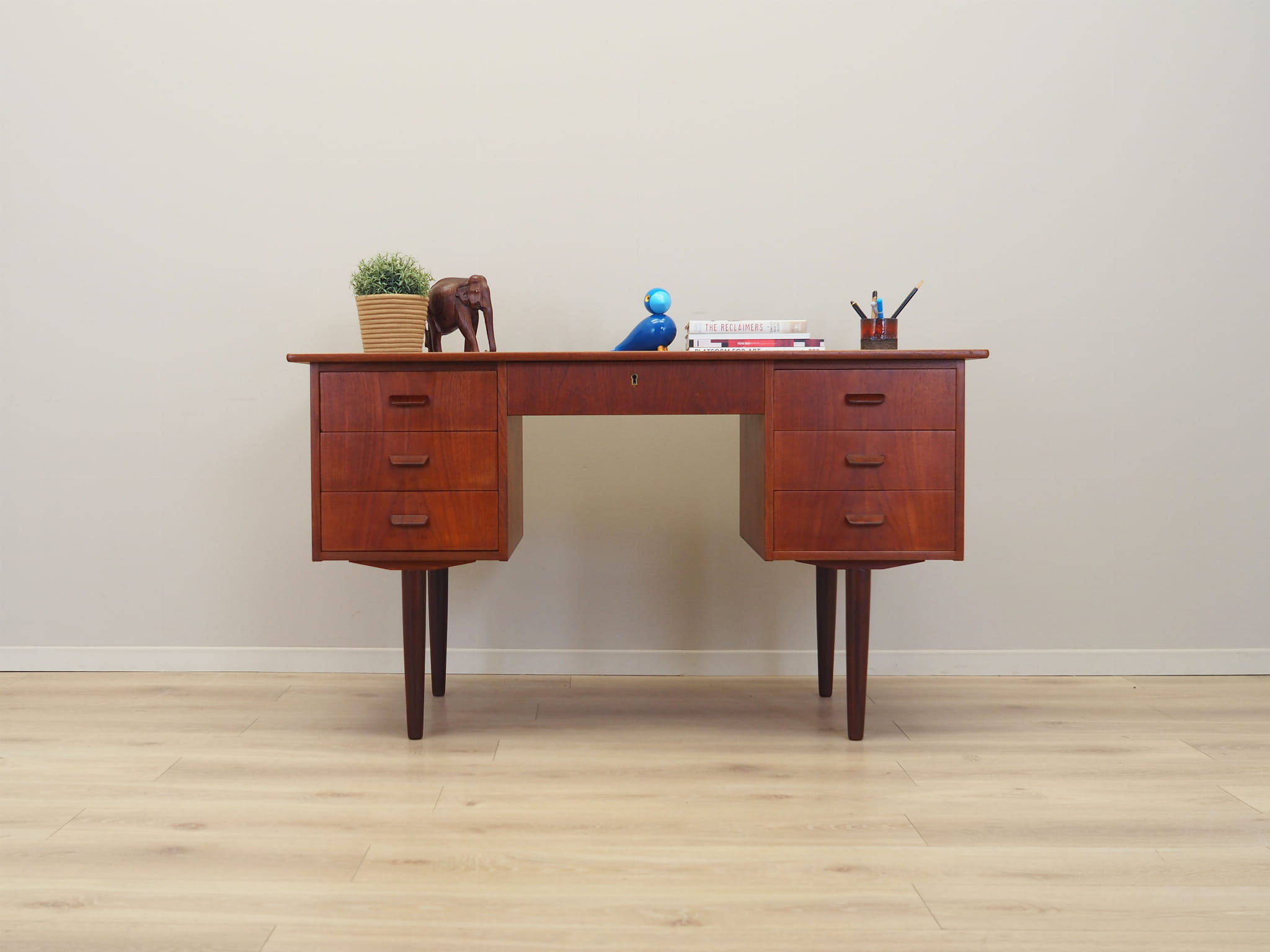 Vintage Teakwood Desk Brown 1970s