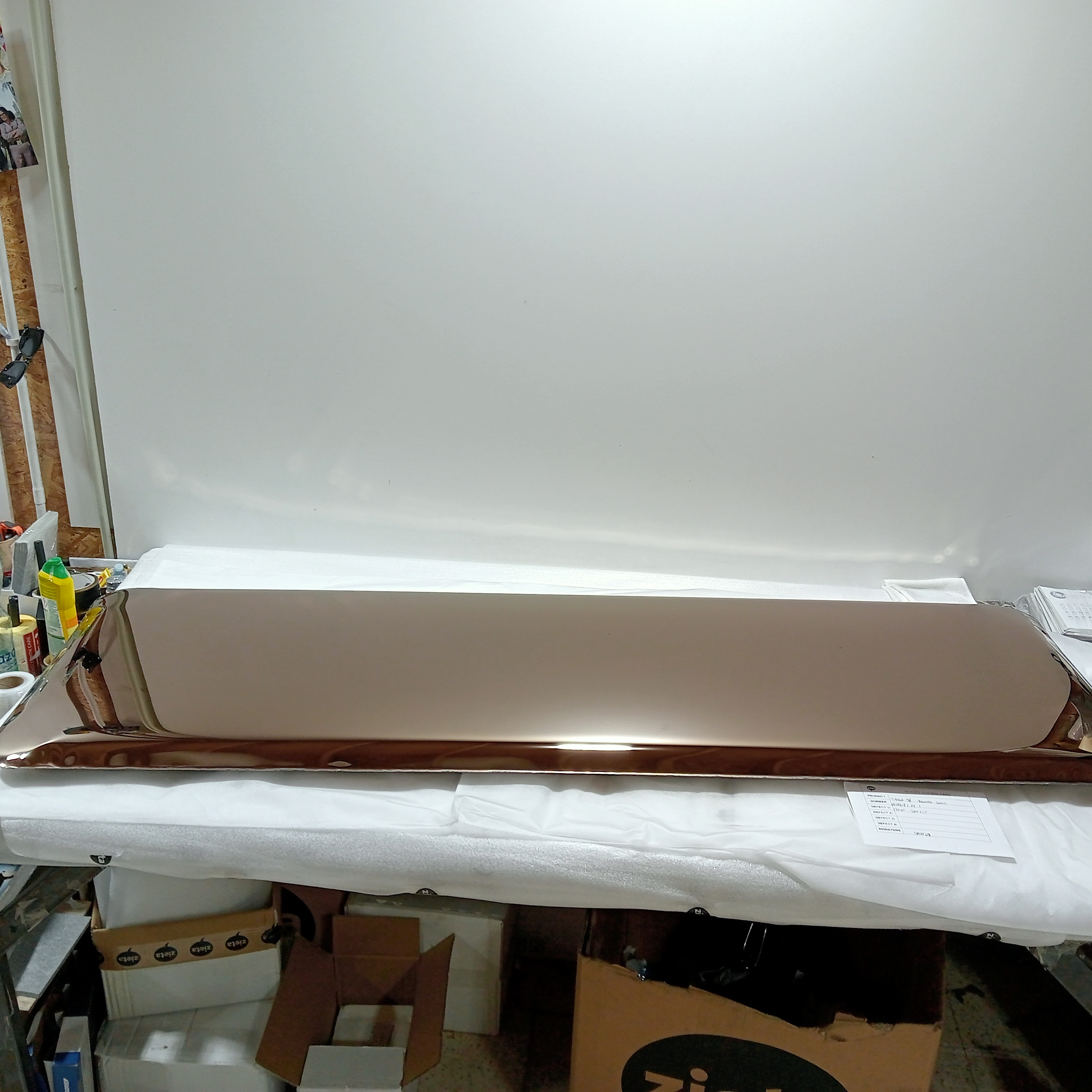 Table Mirror Q1 Stainless Steel Bronze Gold