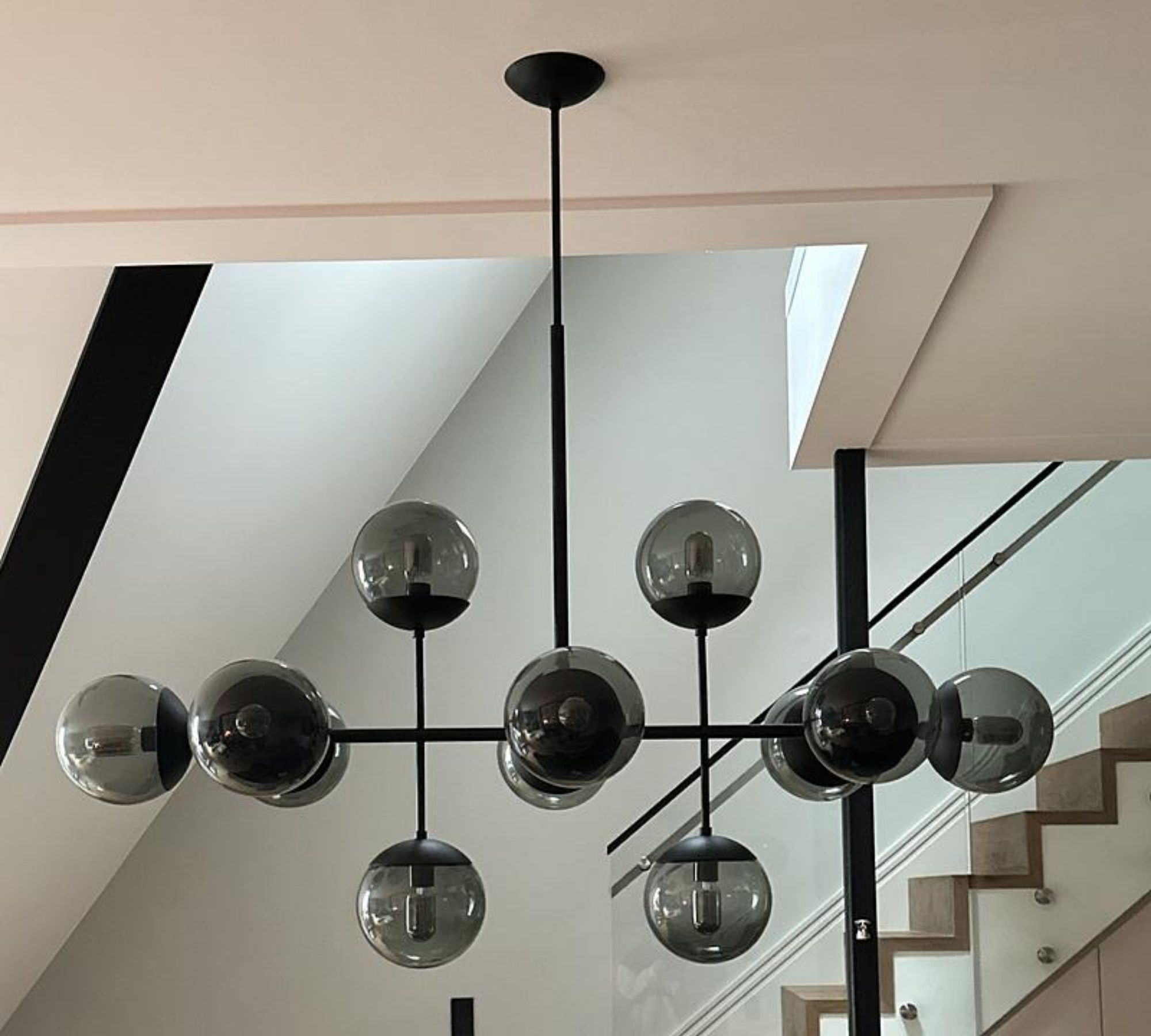 Ballroom Pendelleuchte Glas Messing Schwarz