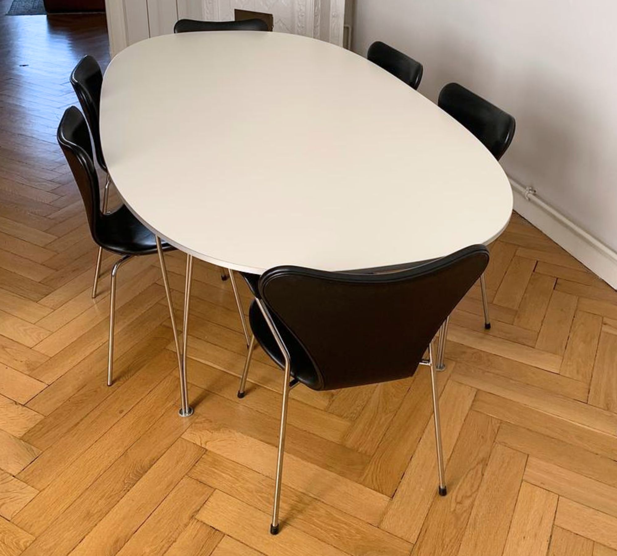 Superellipse Tisch Weiß 240 x 120cm