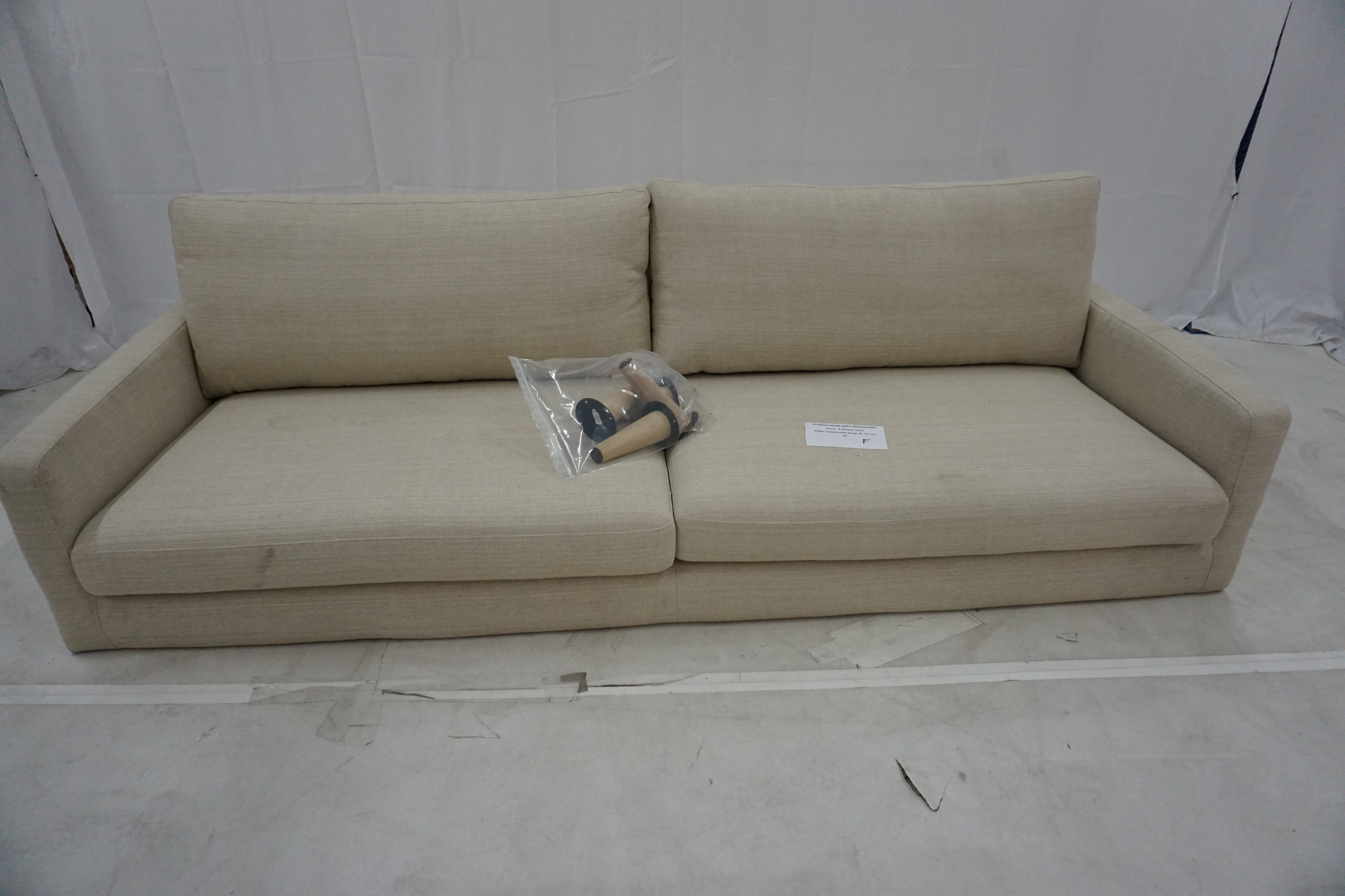 Anna Sofa 3-Sitzer Vega Cream