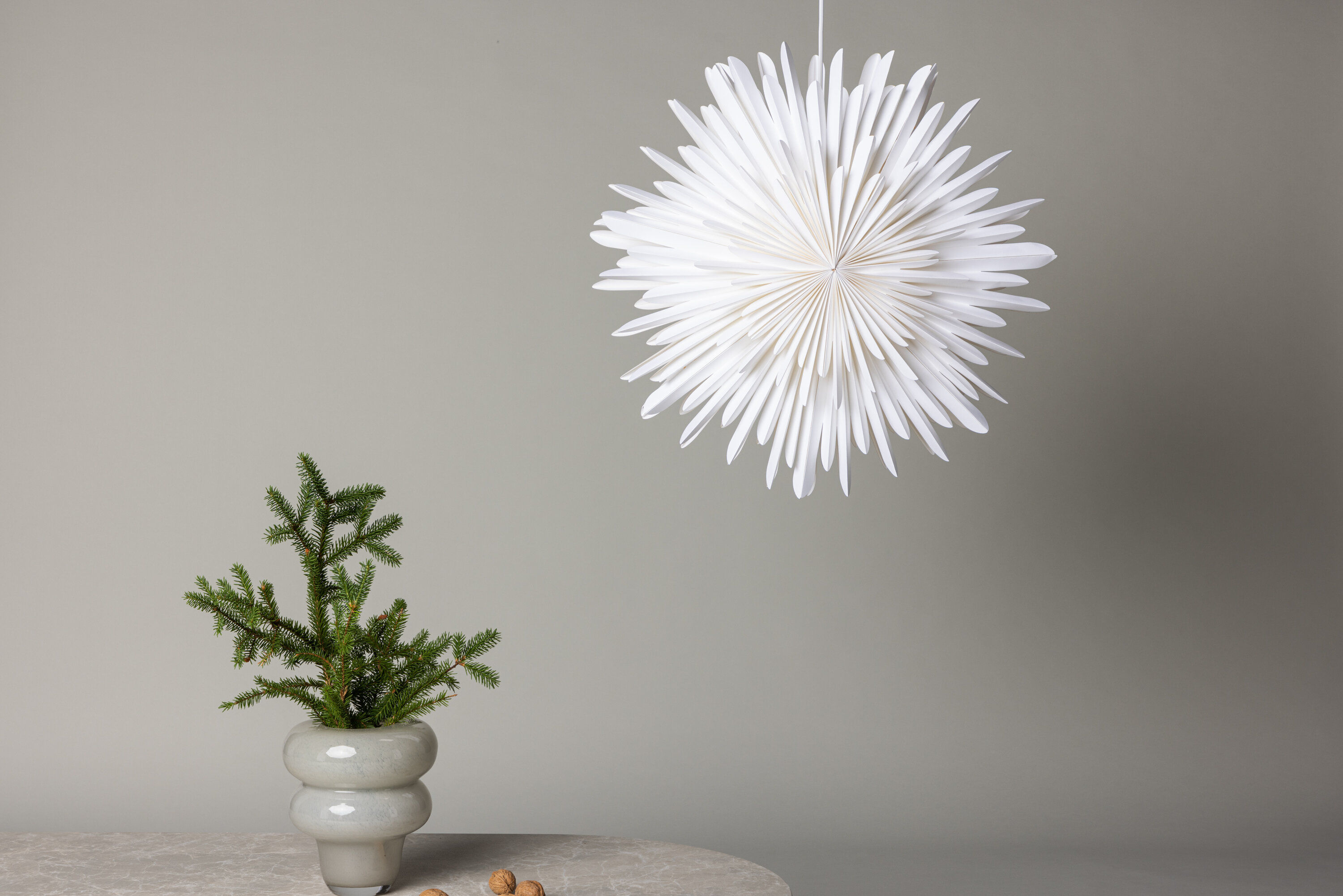 Sälen Pendelleuchte Papier Weiß Ø60cm