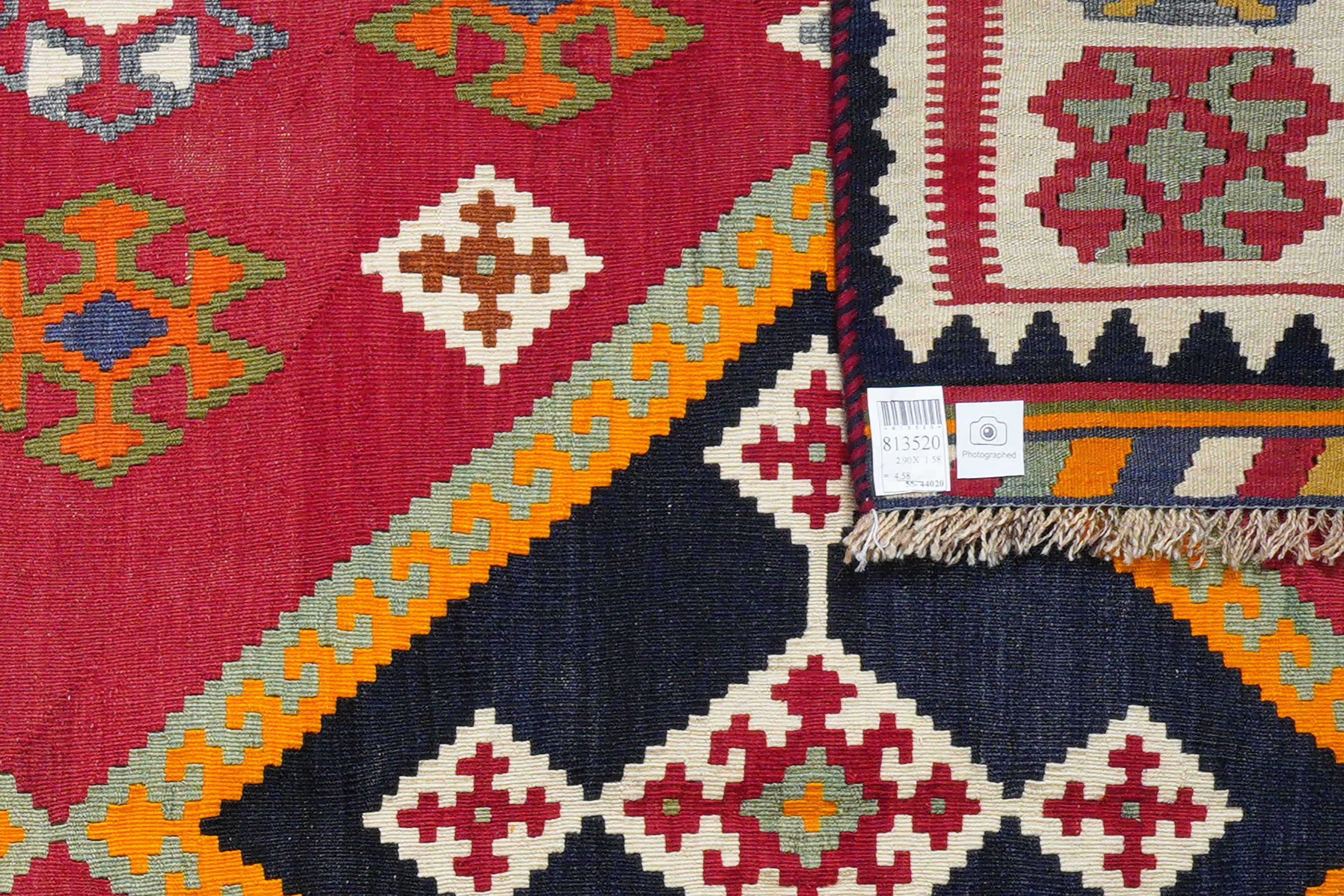 Kilim Gashgai Teppich Rot