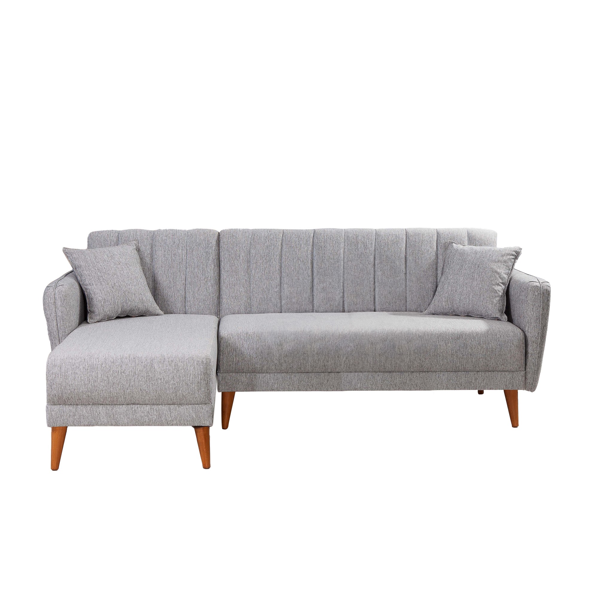 Aqua Corner Schlafsofa Links Grau