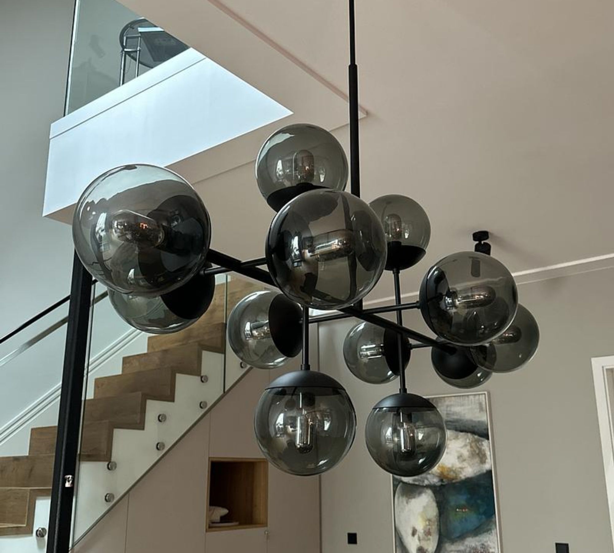Ballroom Pendelleuchte Glas Messing Schwarz