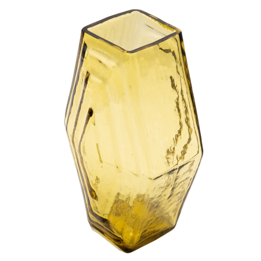 Infinite Hexagon Vase Glas Gelb