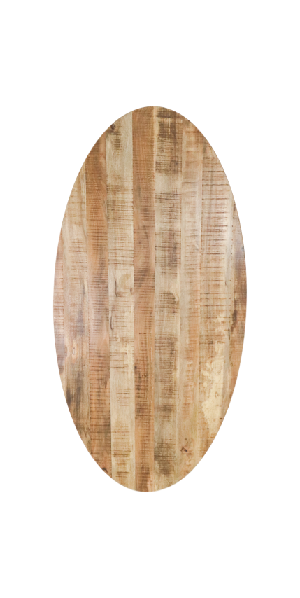 Ovale Tischplatte Mangoholz