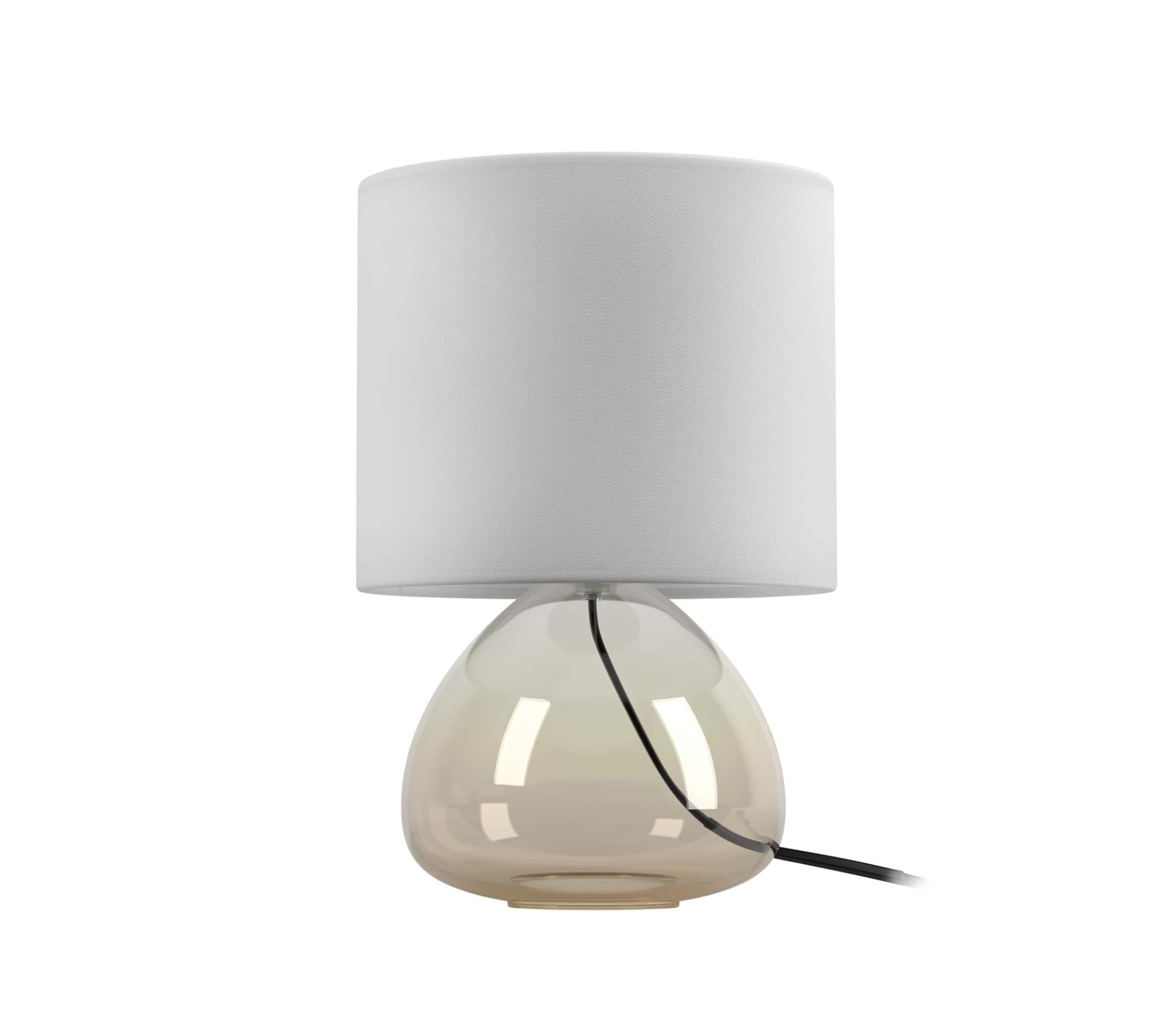 Tischlampe Glas Metall Pulverbeschichtet