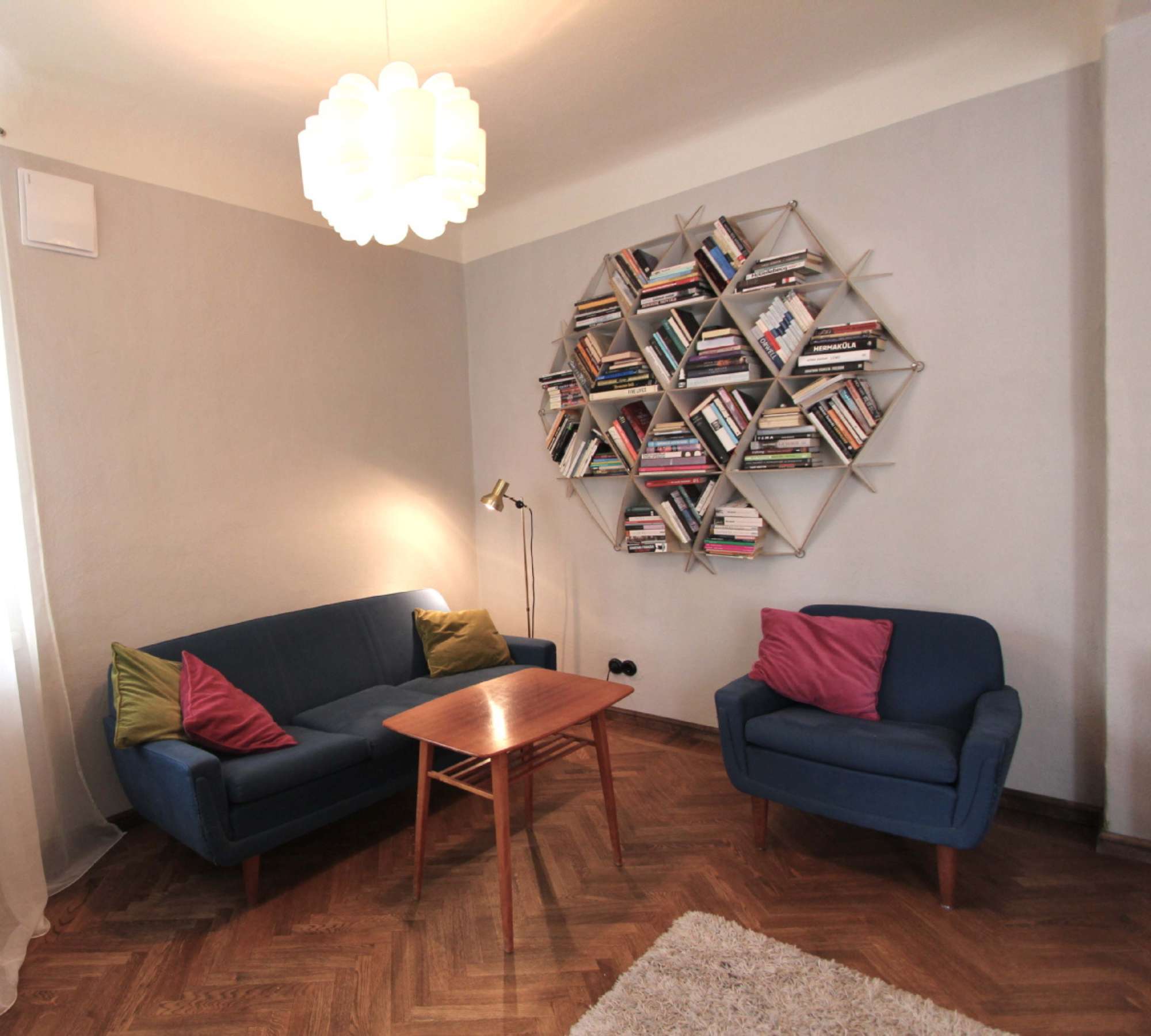 COMB Scaffale a muro legno bianco