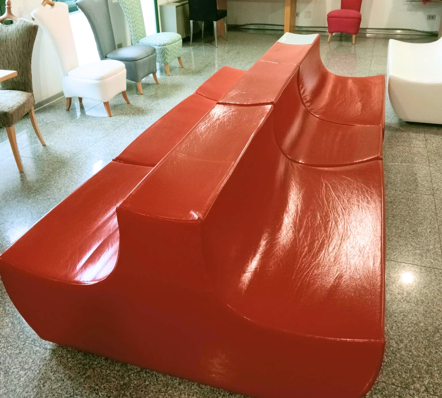 Link 2 Sofa Textilbezug Rot
