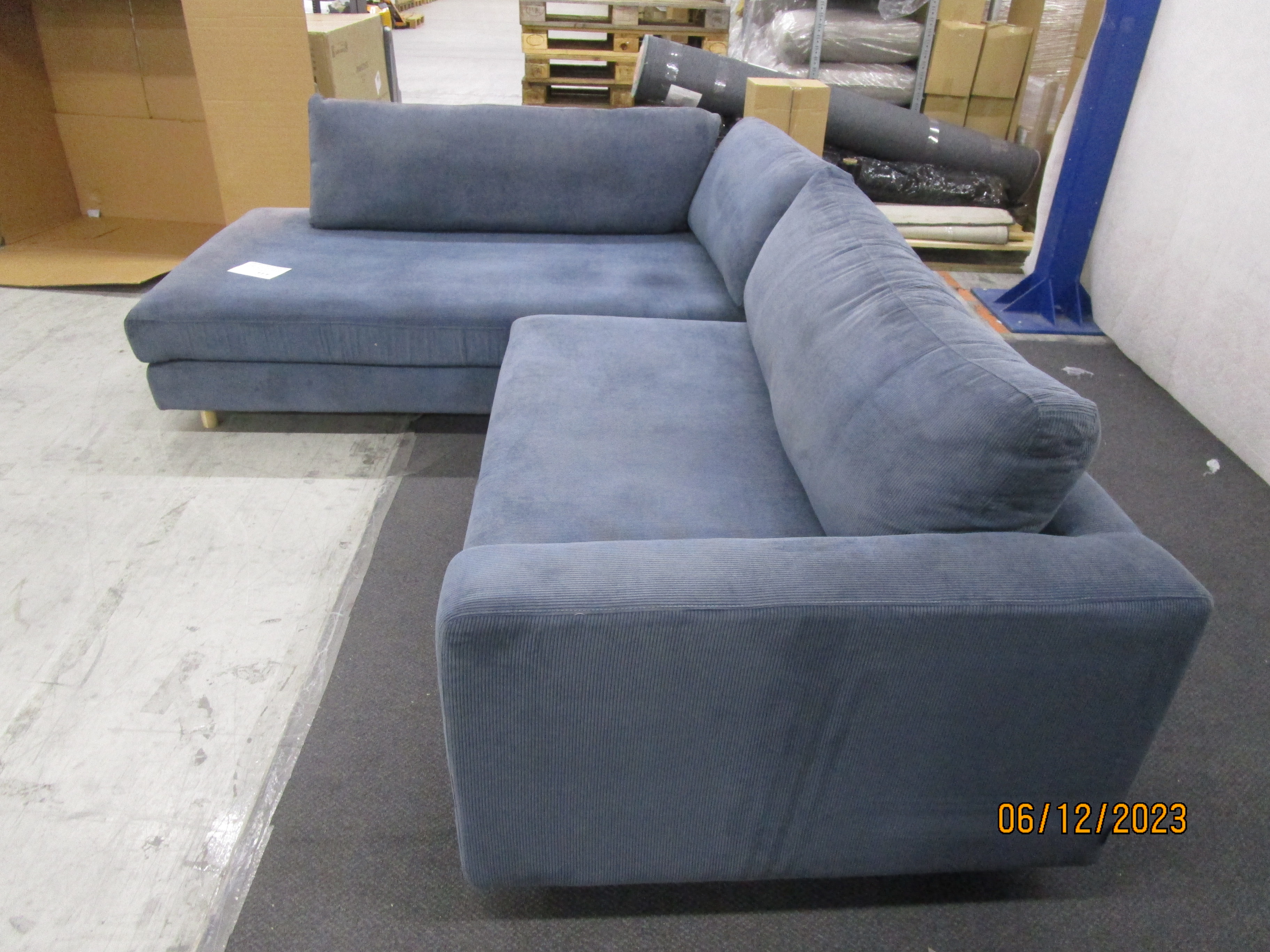 Douglas Sofa Récamiere Links Sorrento Steel Blau