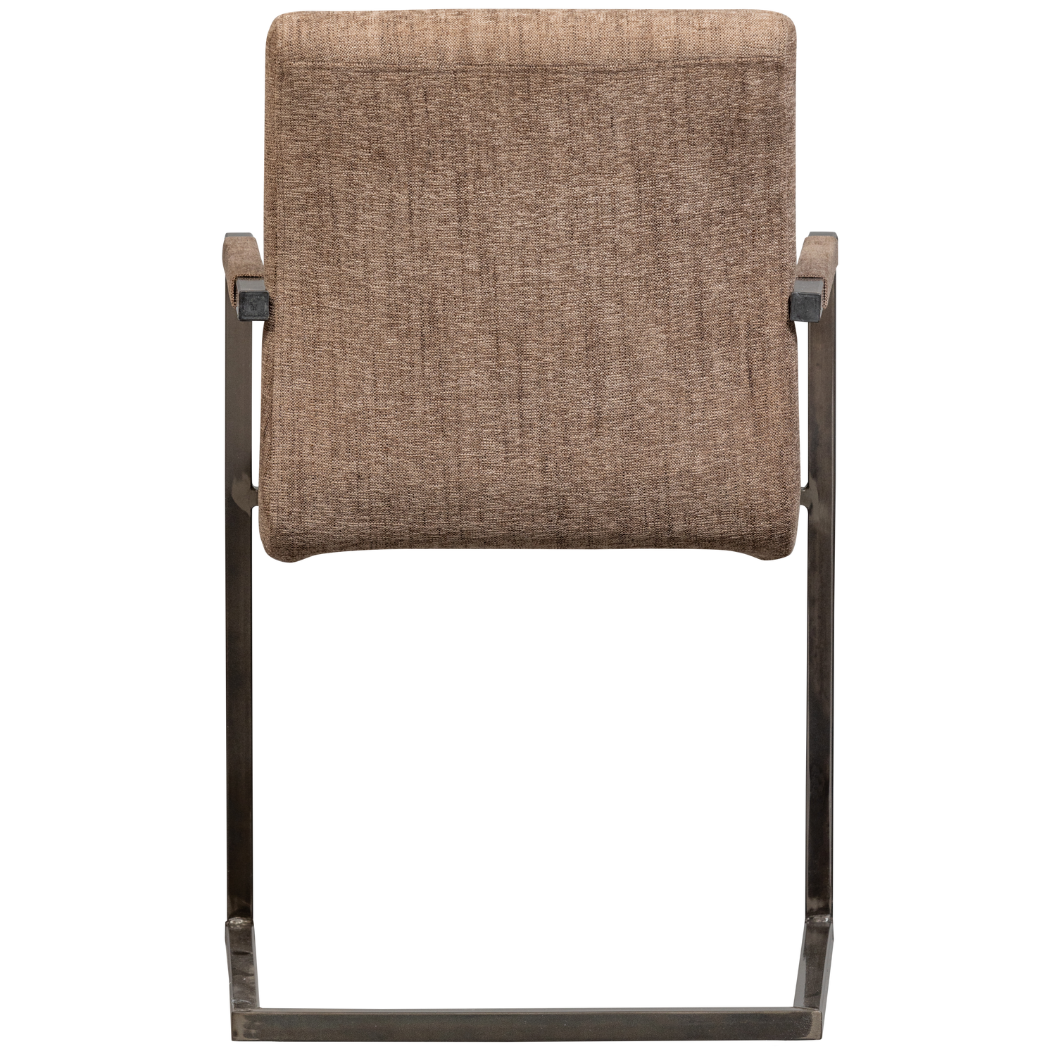 2x Oak Dining Chair Textile Brown