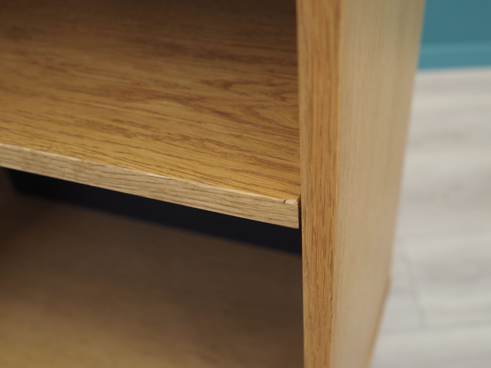 Vintage Bookshelf Ash Wood Brown 1970s