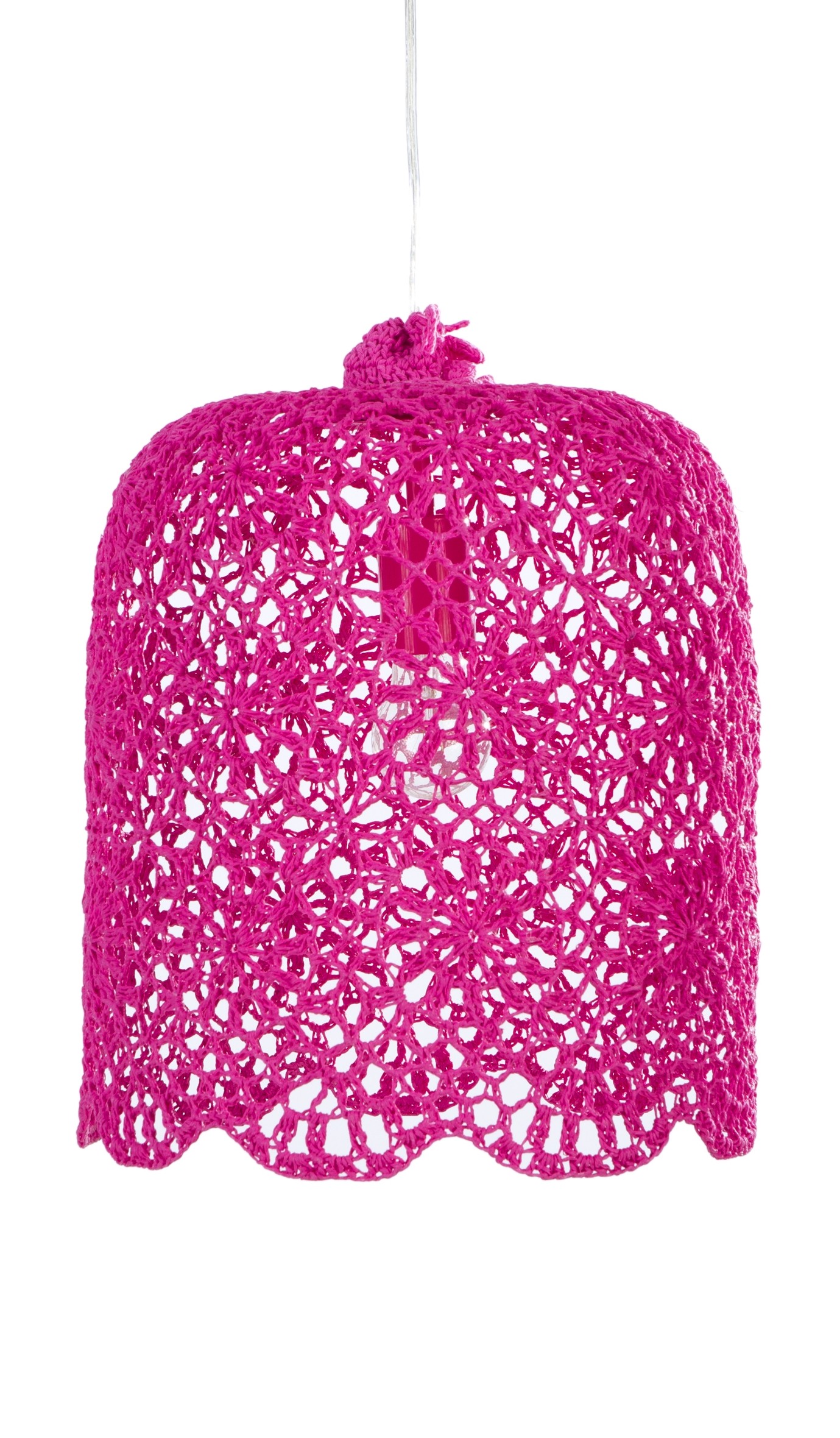 Goa Large Pendelleuchte Handgefertigt Fuchsia