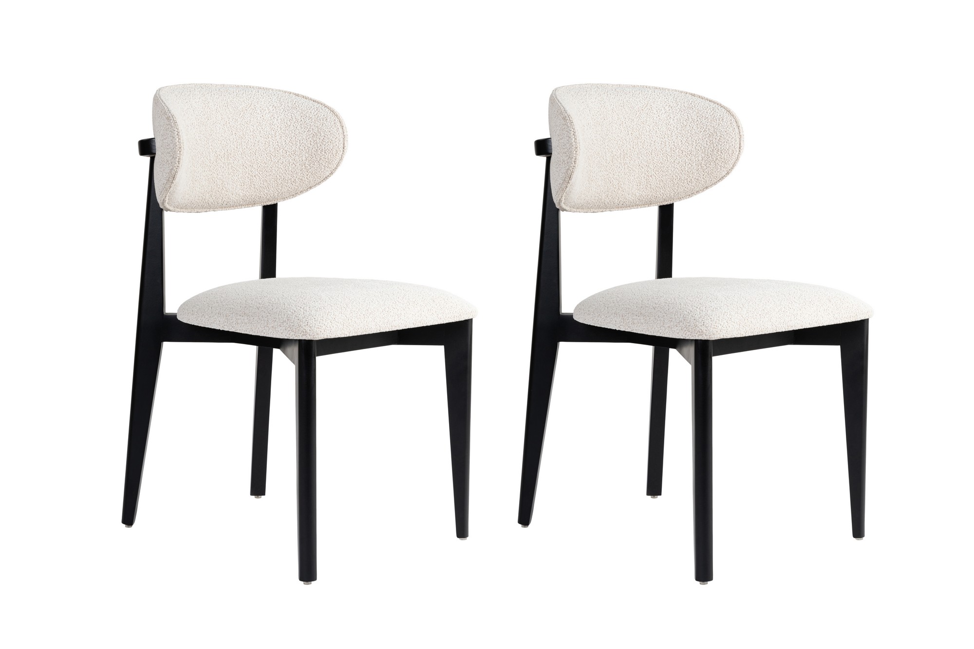 2x Lionte Dining Chair Wood Veneer White