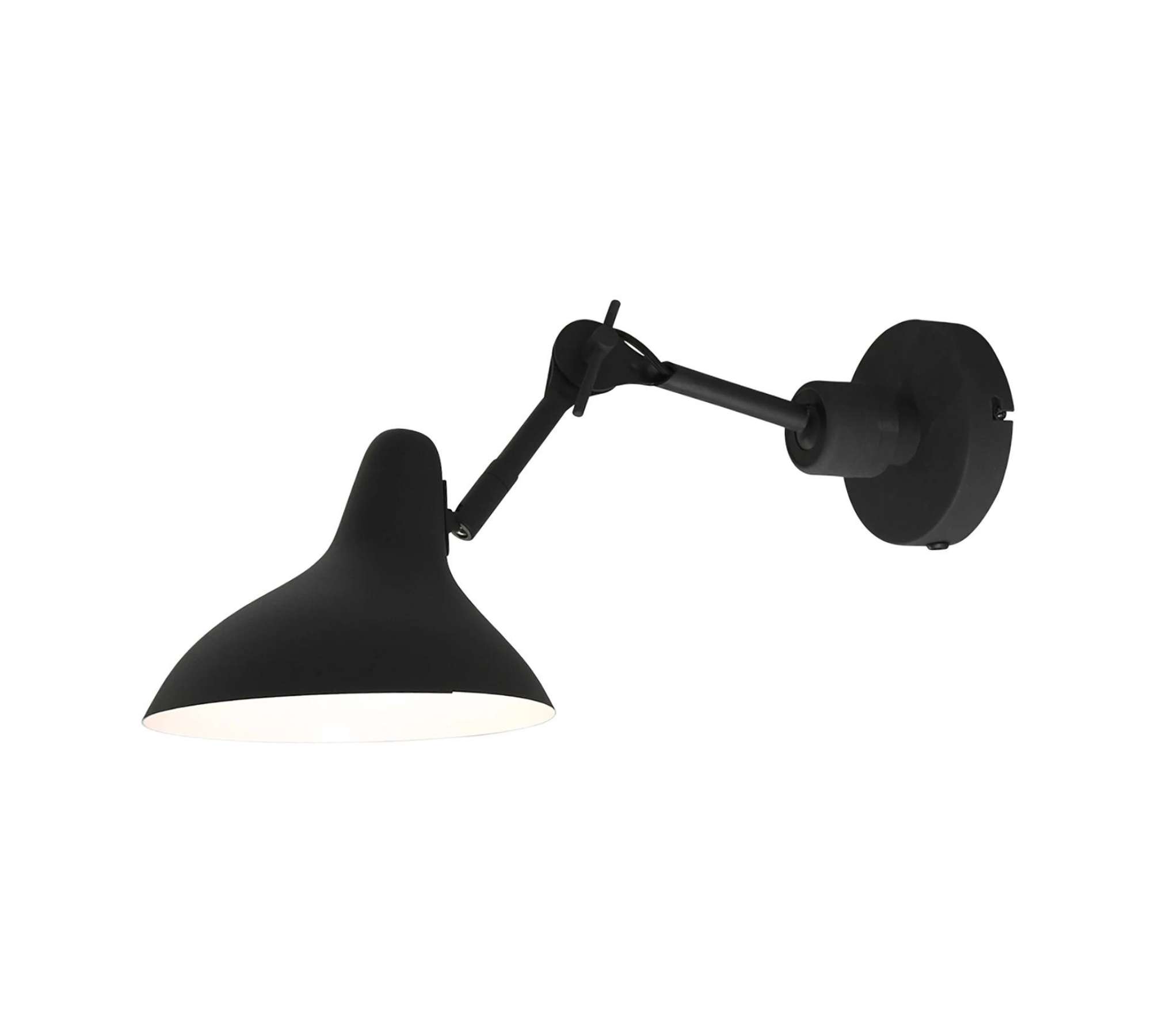 Wall lamp metal black 1-light