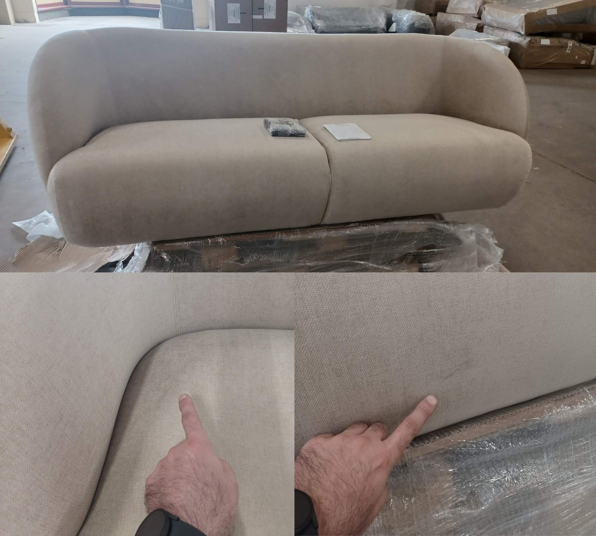 Design-Award-Winning Paula 3-Sitzer Sofa Danny Cream