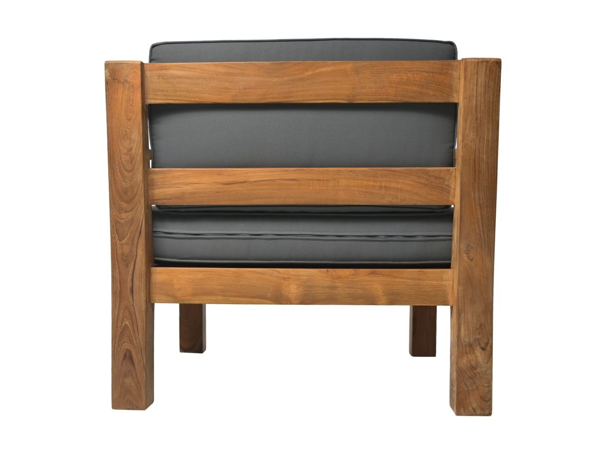 Garten Armlehnsessl Teakholz Textil
