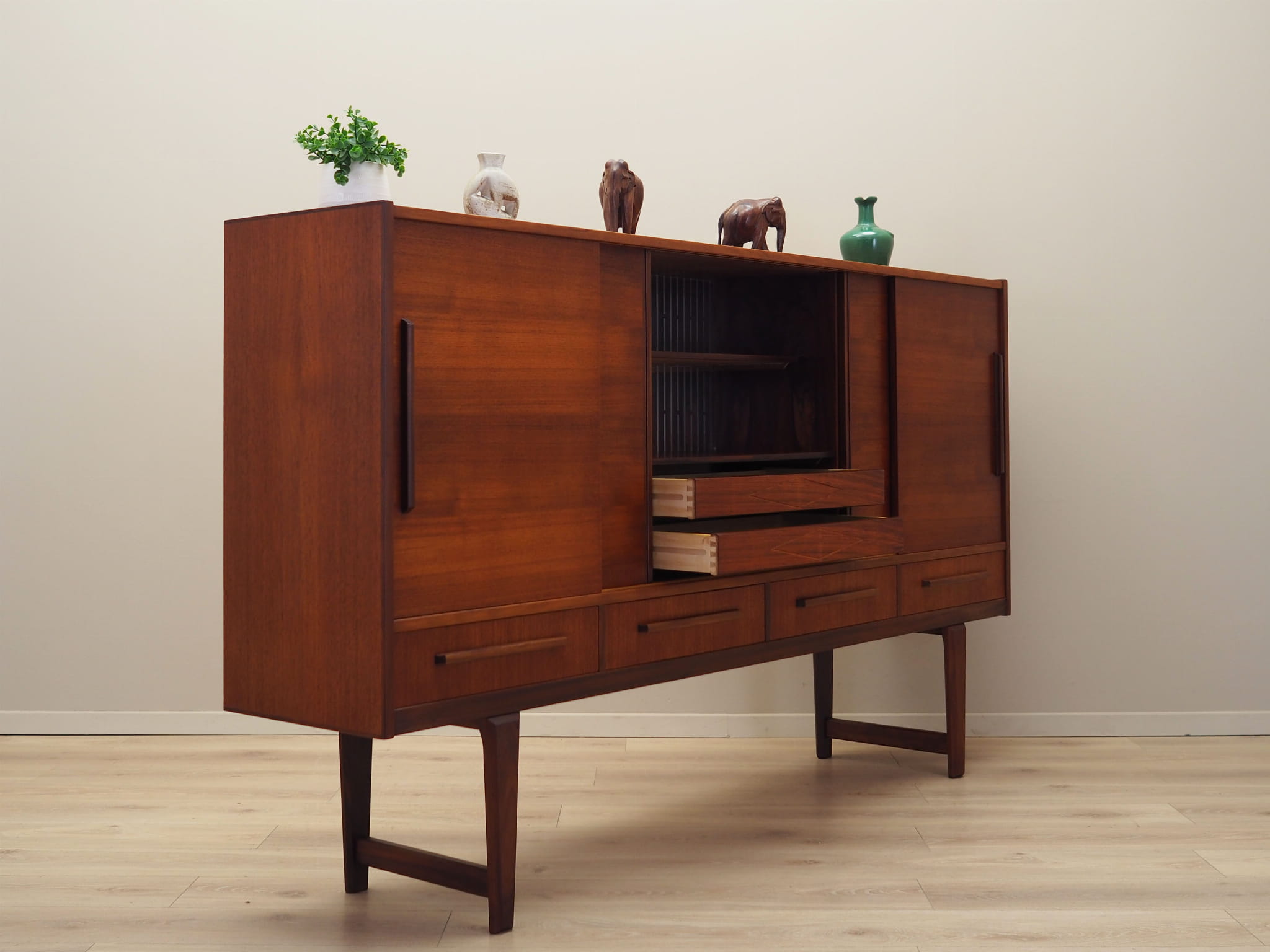 Vintage sideboard teak wood brown 1960s