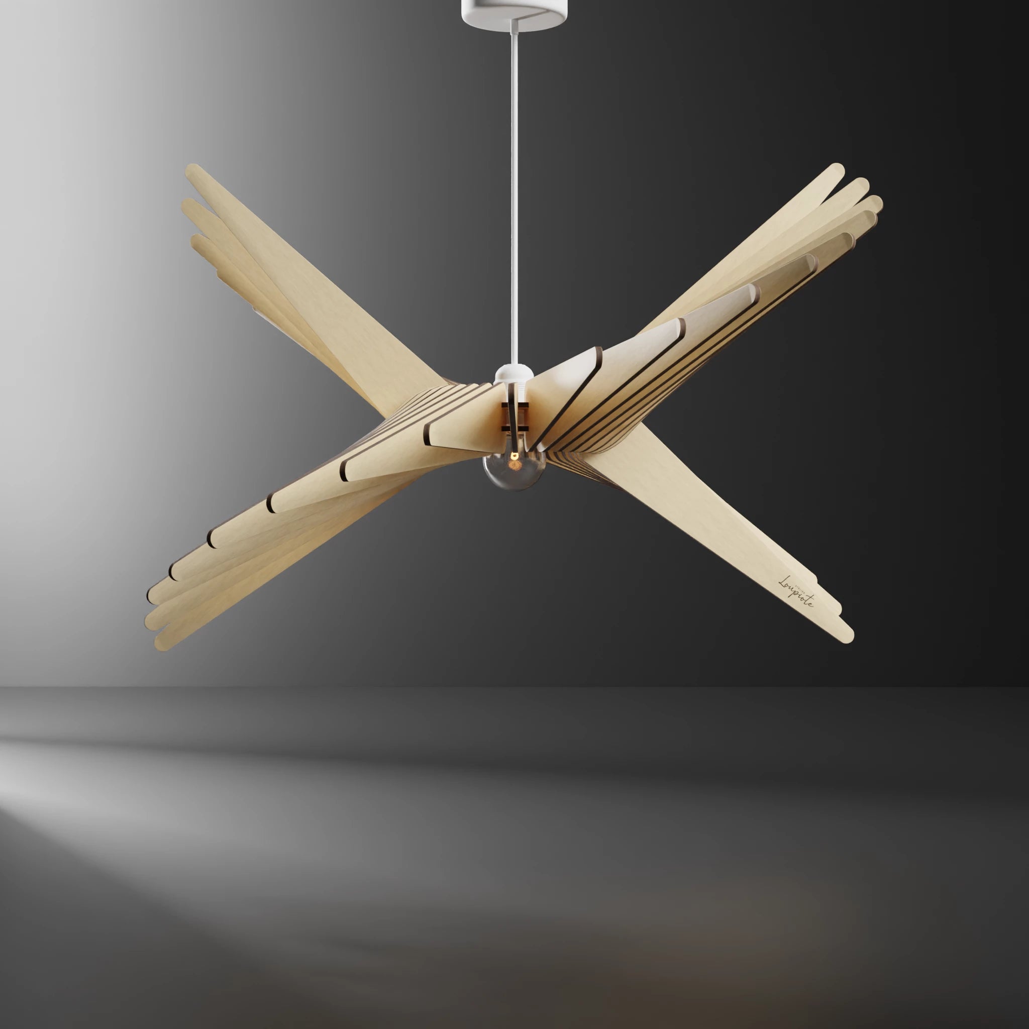 Albatros Pendelleuchte Holz 65cm