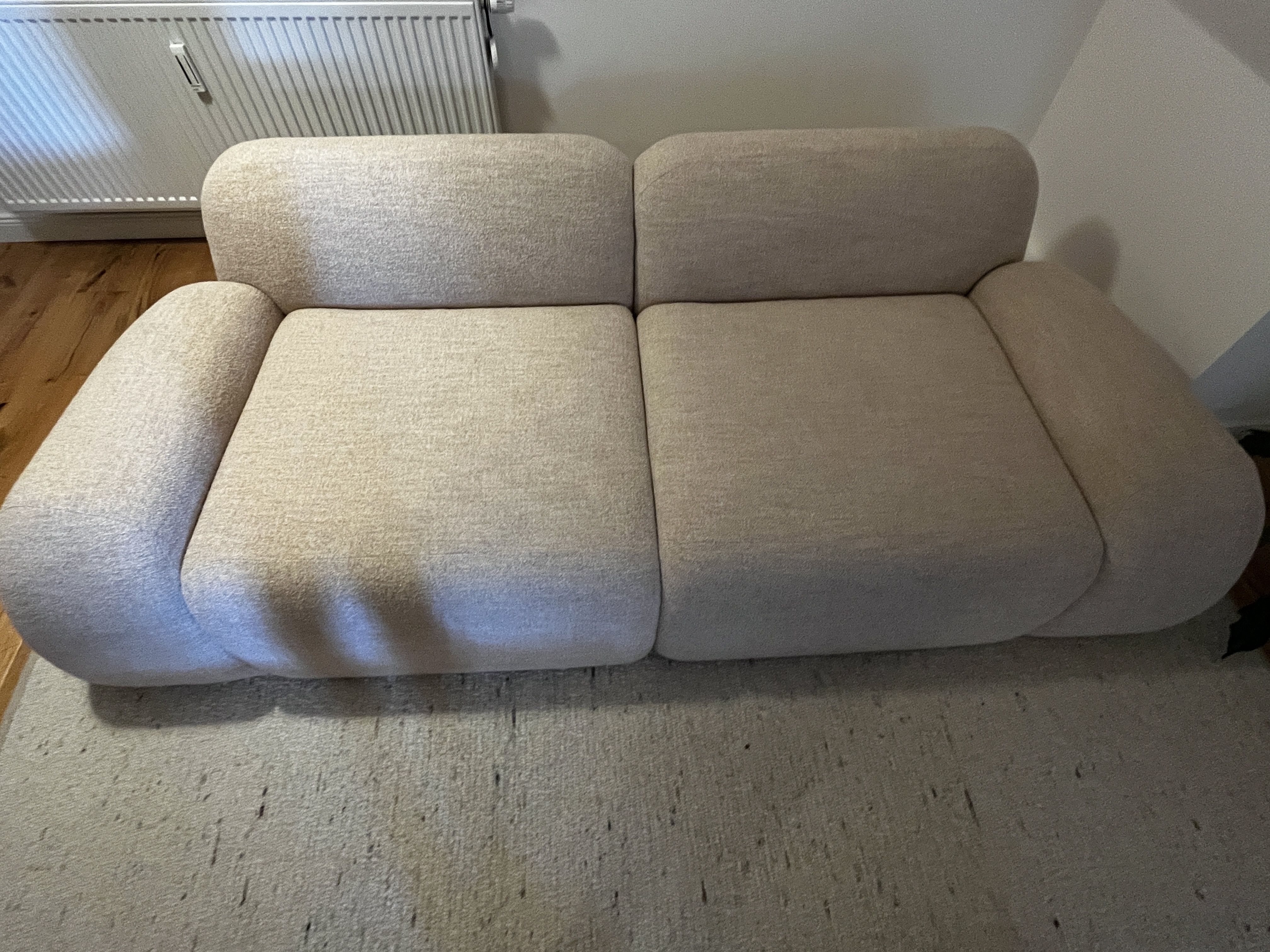3-Seater Sofa Bouclé Cream