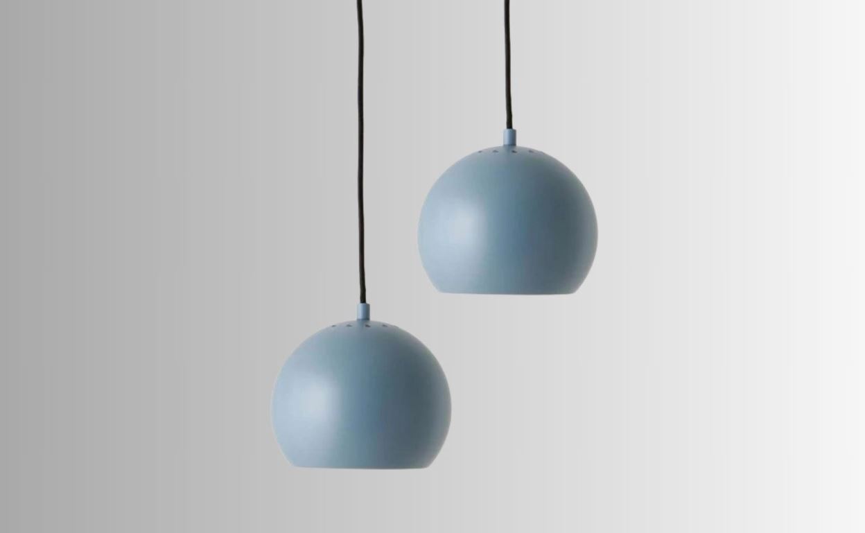 Ball Pendelleuchte Hellblau Ø18cm