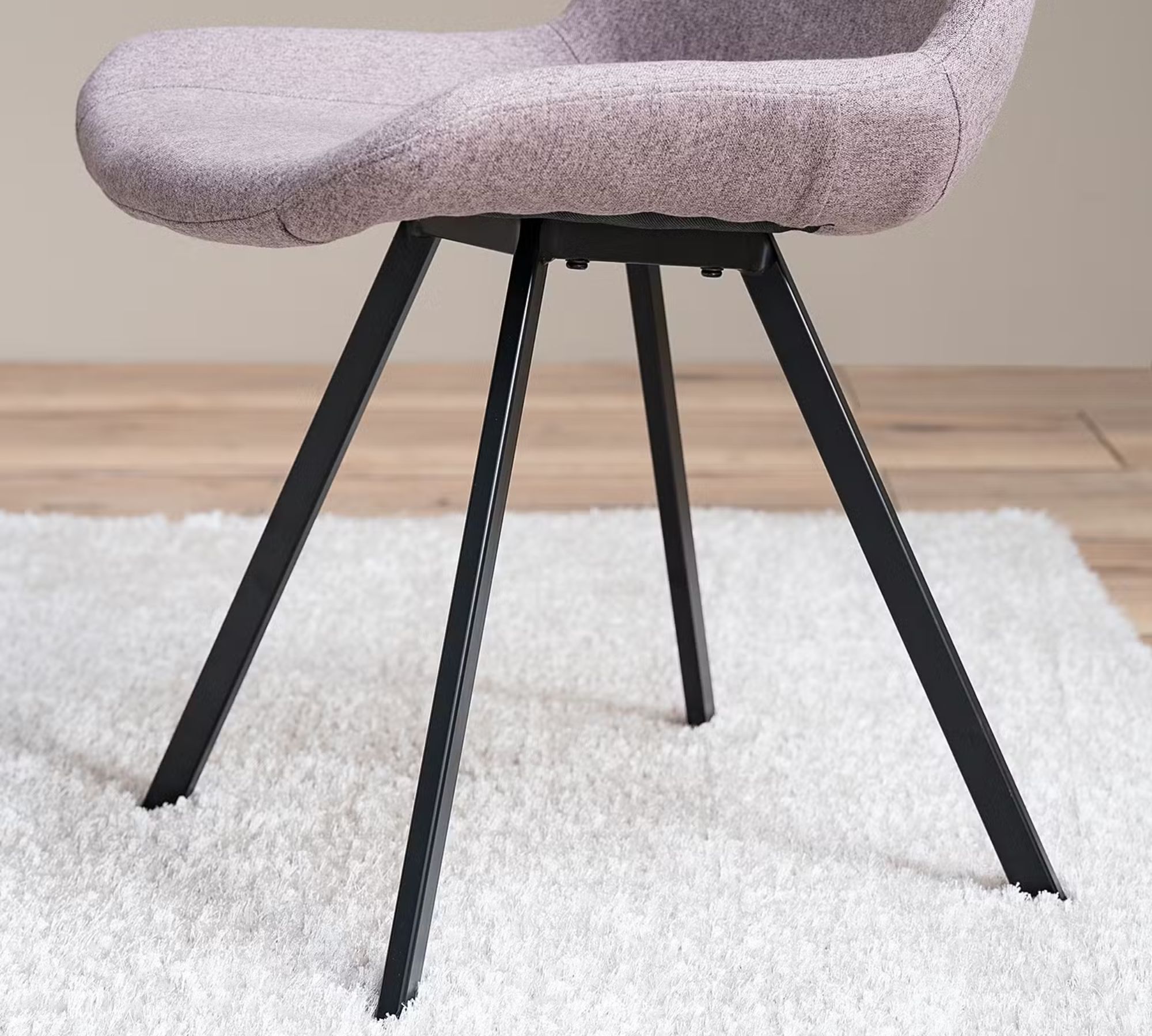 2x Cielo II Dining chair steel fabric stone brown