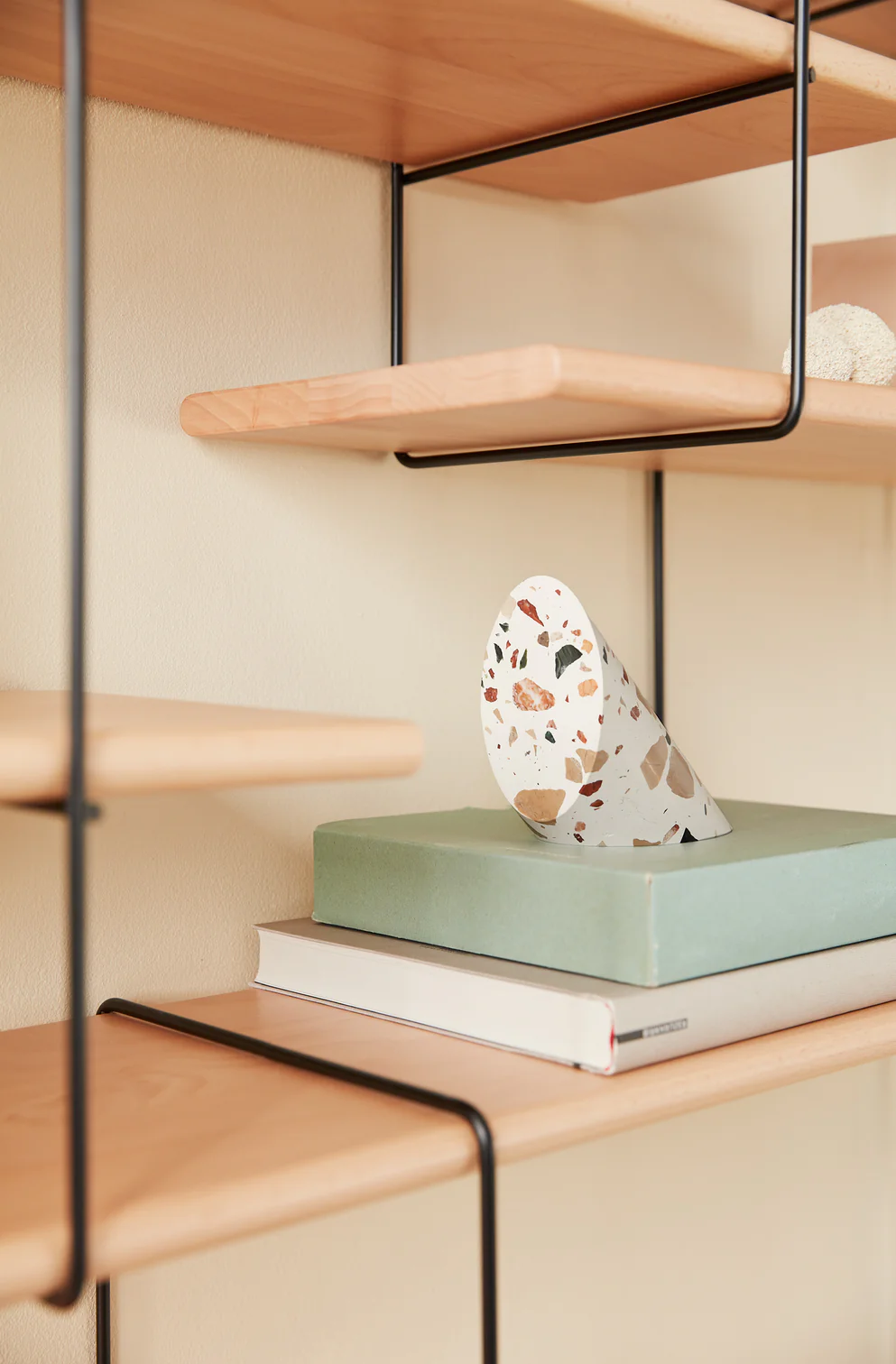 Link set 2 Wandregal Buchenholz Stahl Natur