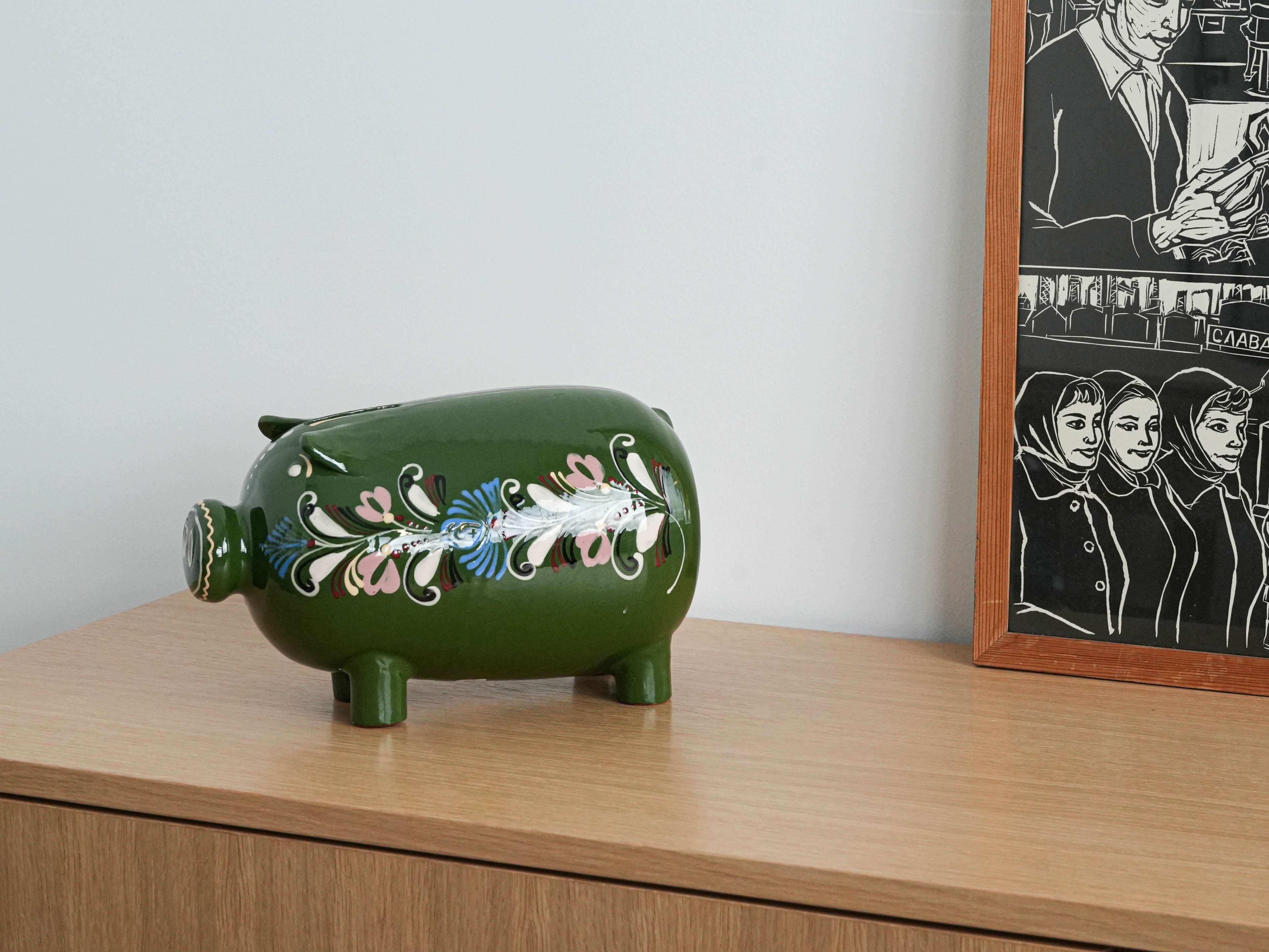 Keramik-Sparschwein 1970er