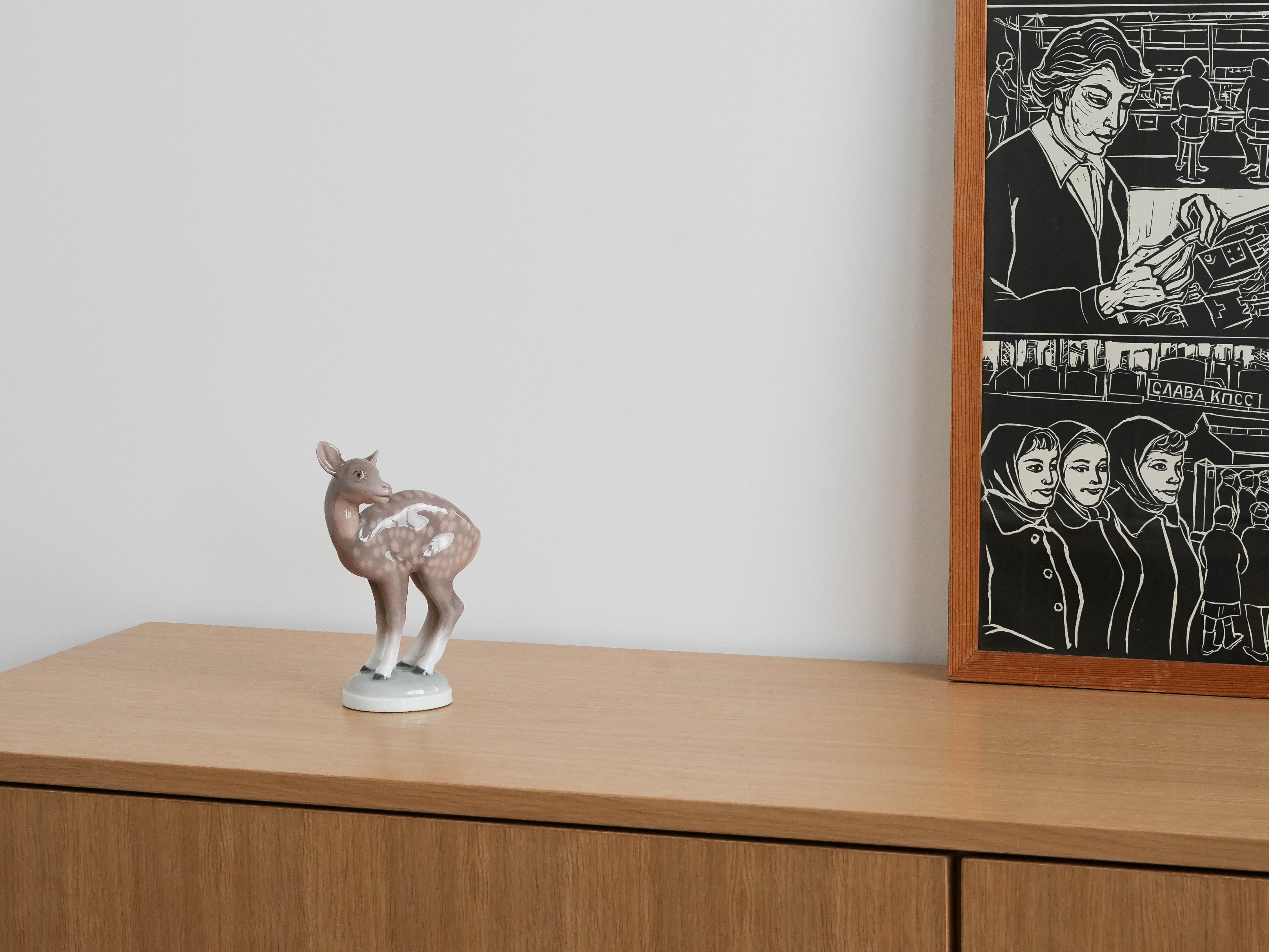 Deer figure porcelain 1970s