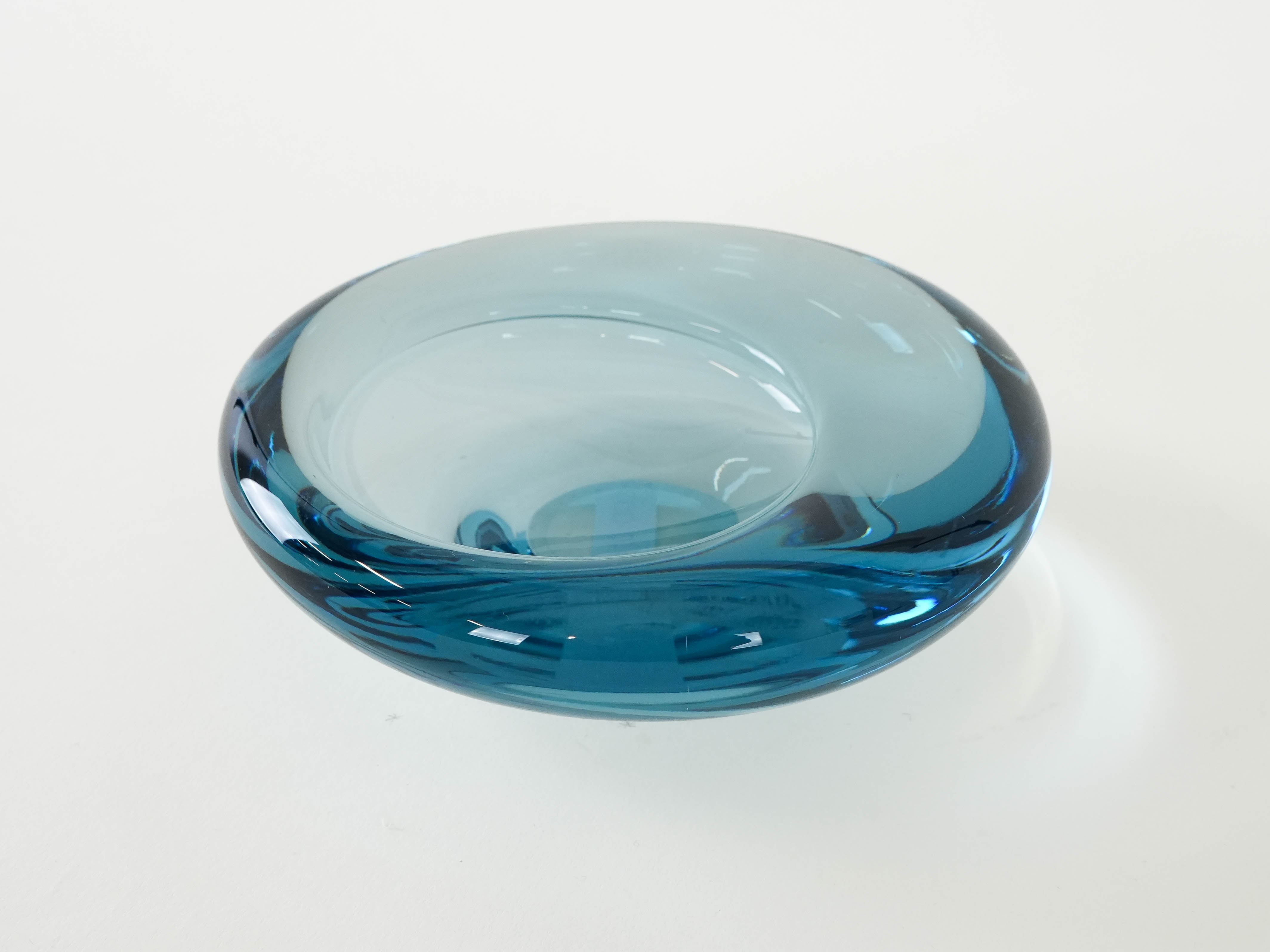 Glasplatte Blau 1960er Jahre