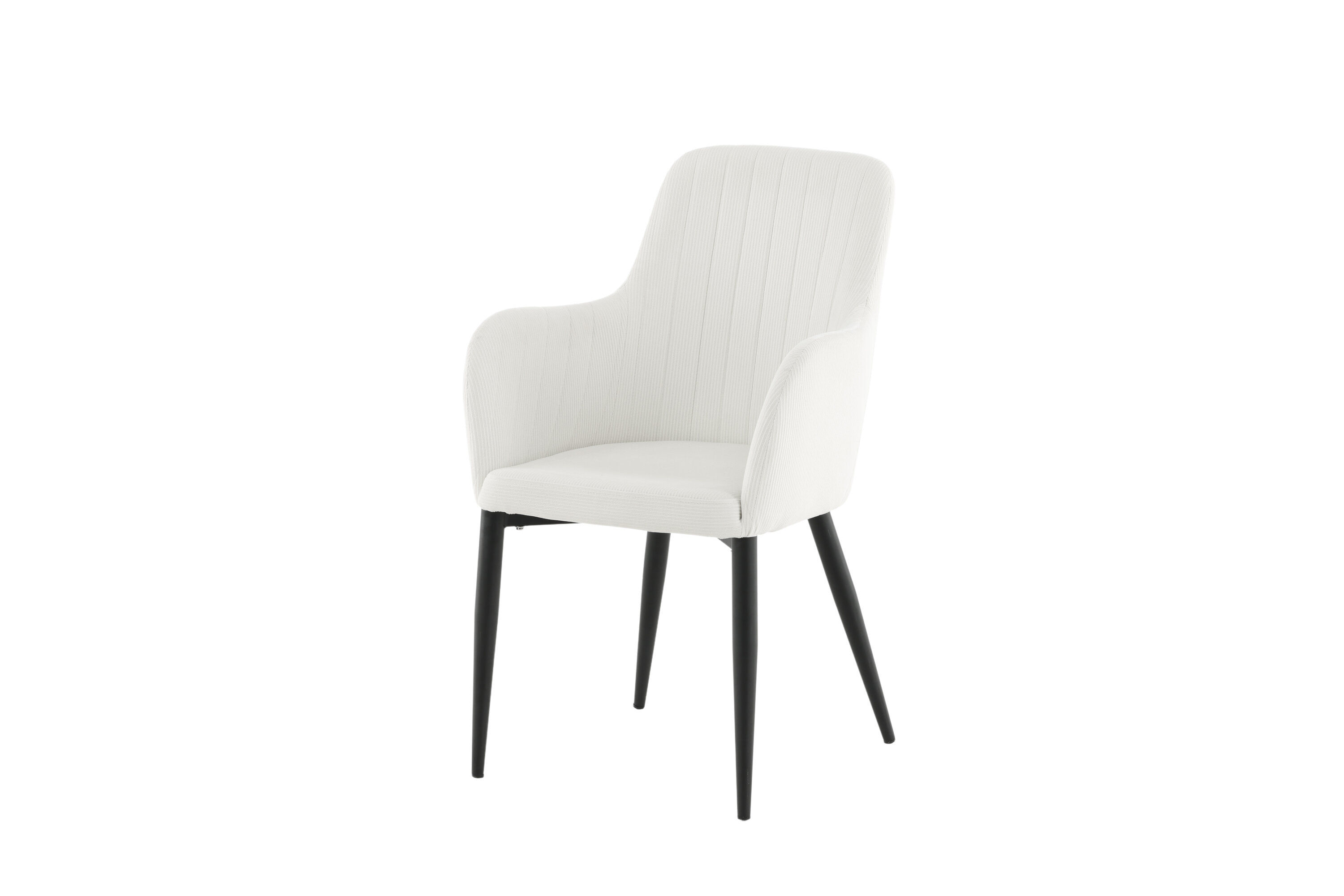 2x Comfort Esszimmerstuhl-Set Samt Schwarz Weiß