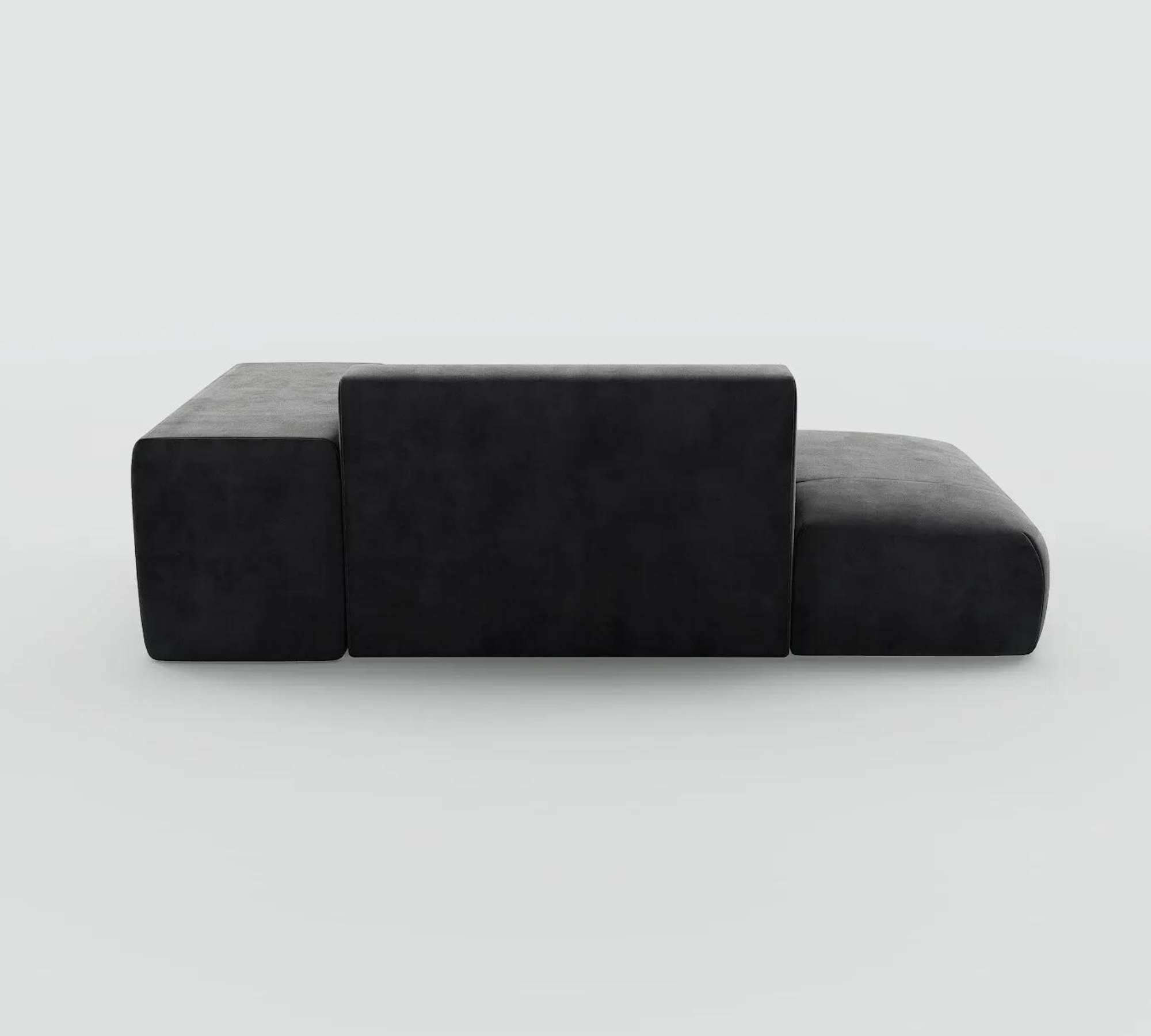 Pyllow Sofa Samt Steingrau