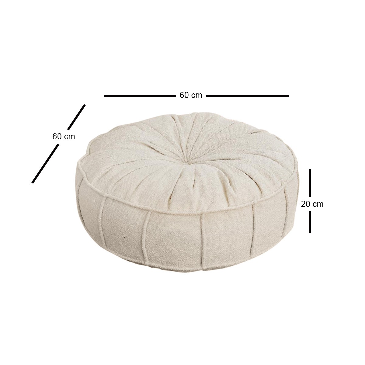 Vintage seat cushion Teddy White