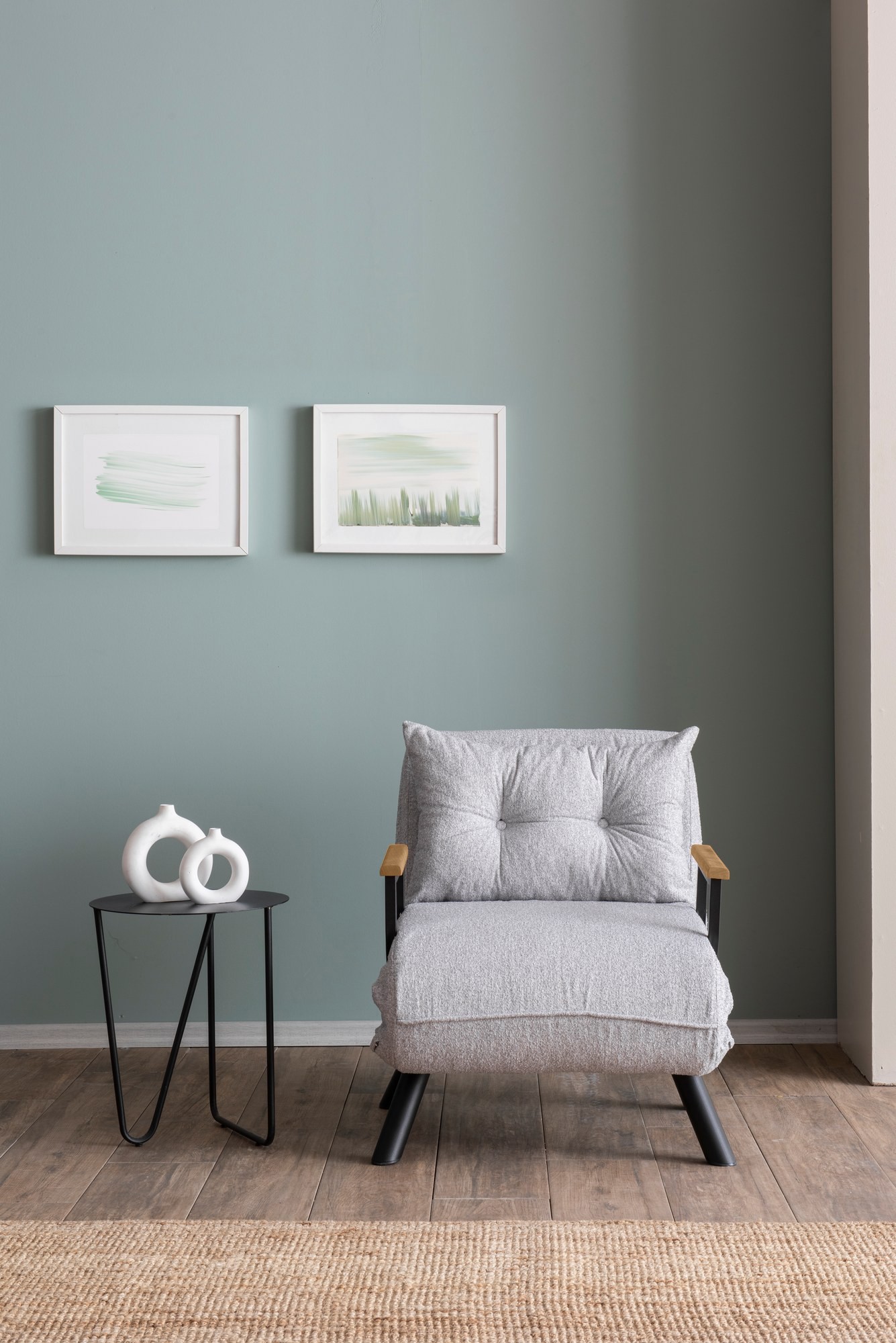 Sando Sleeper Armchair Bouclé Grey