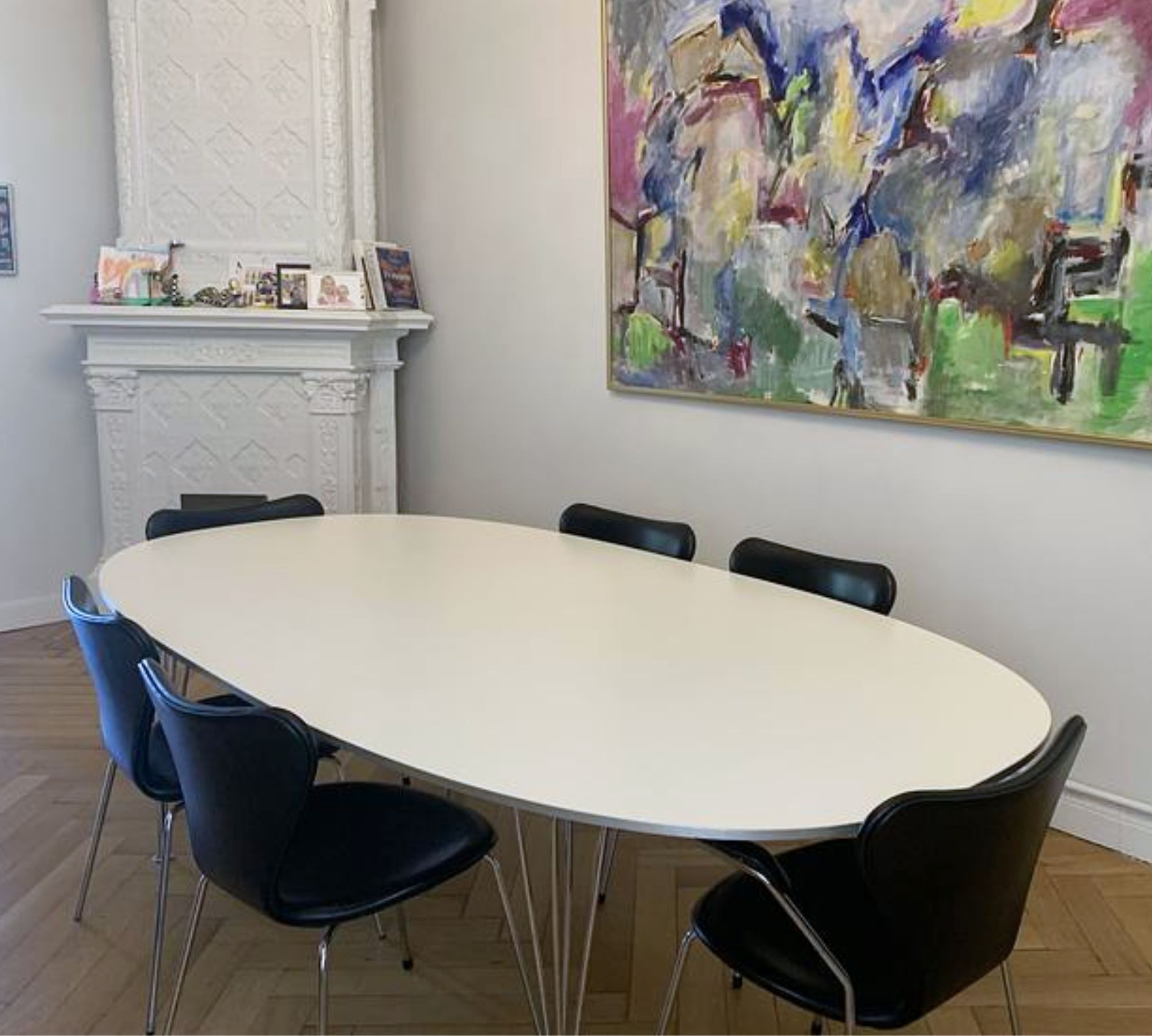 Superellipse Tisch Weiß 240 x 120cm