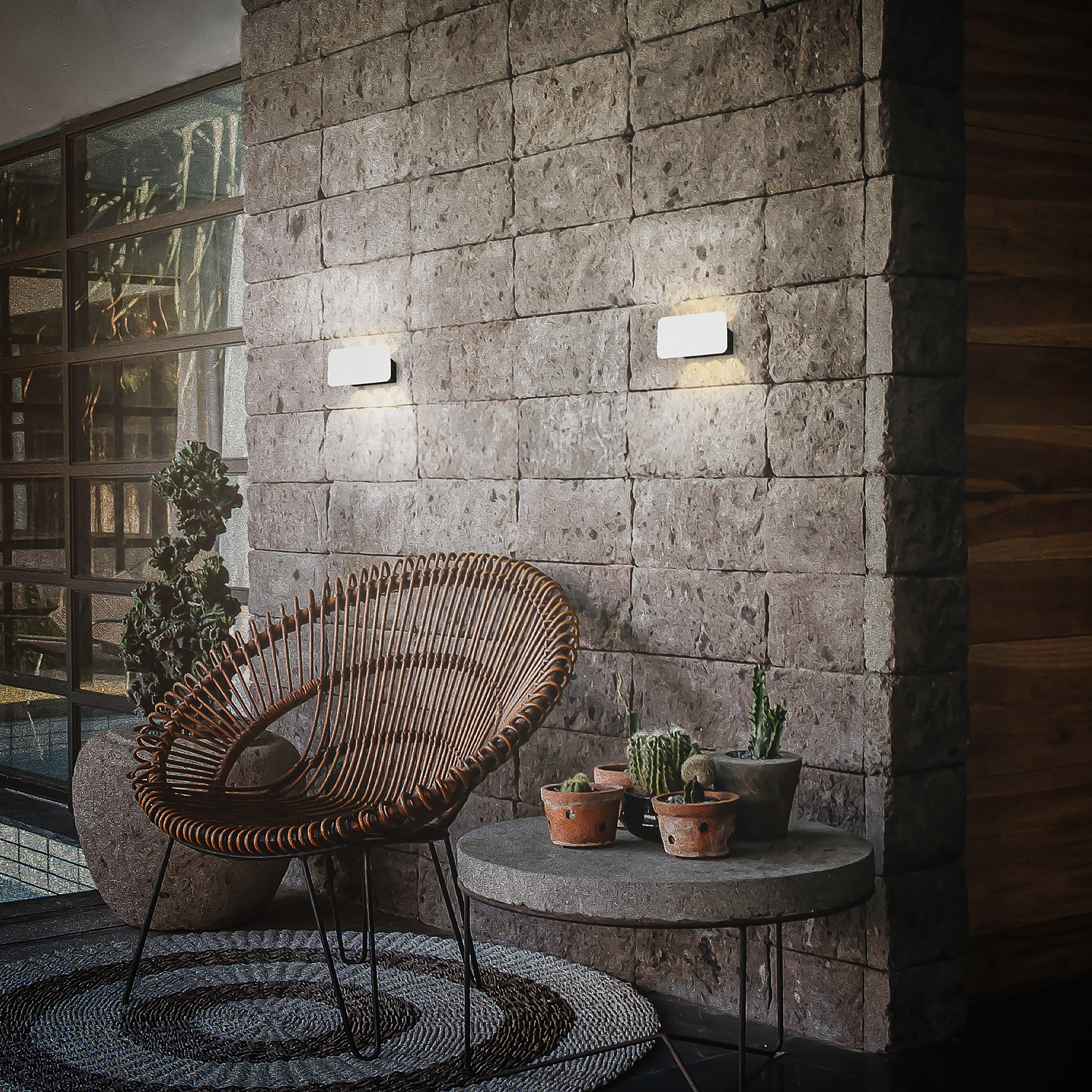 Meluna LED Battery Wall Light White