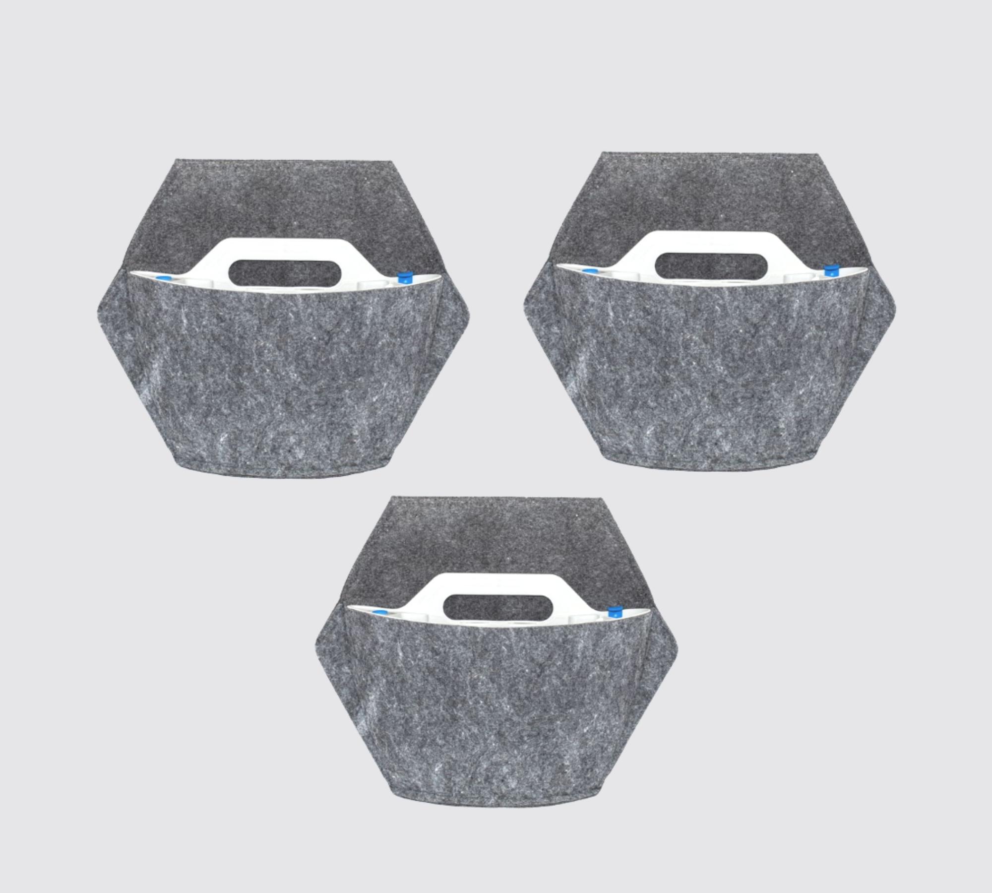 3x Wall planter with self-watering