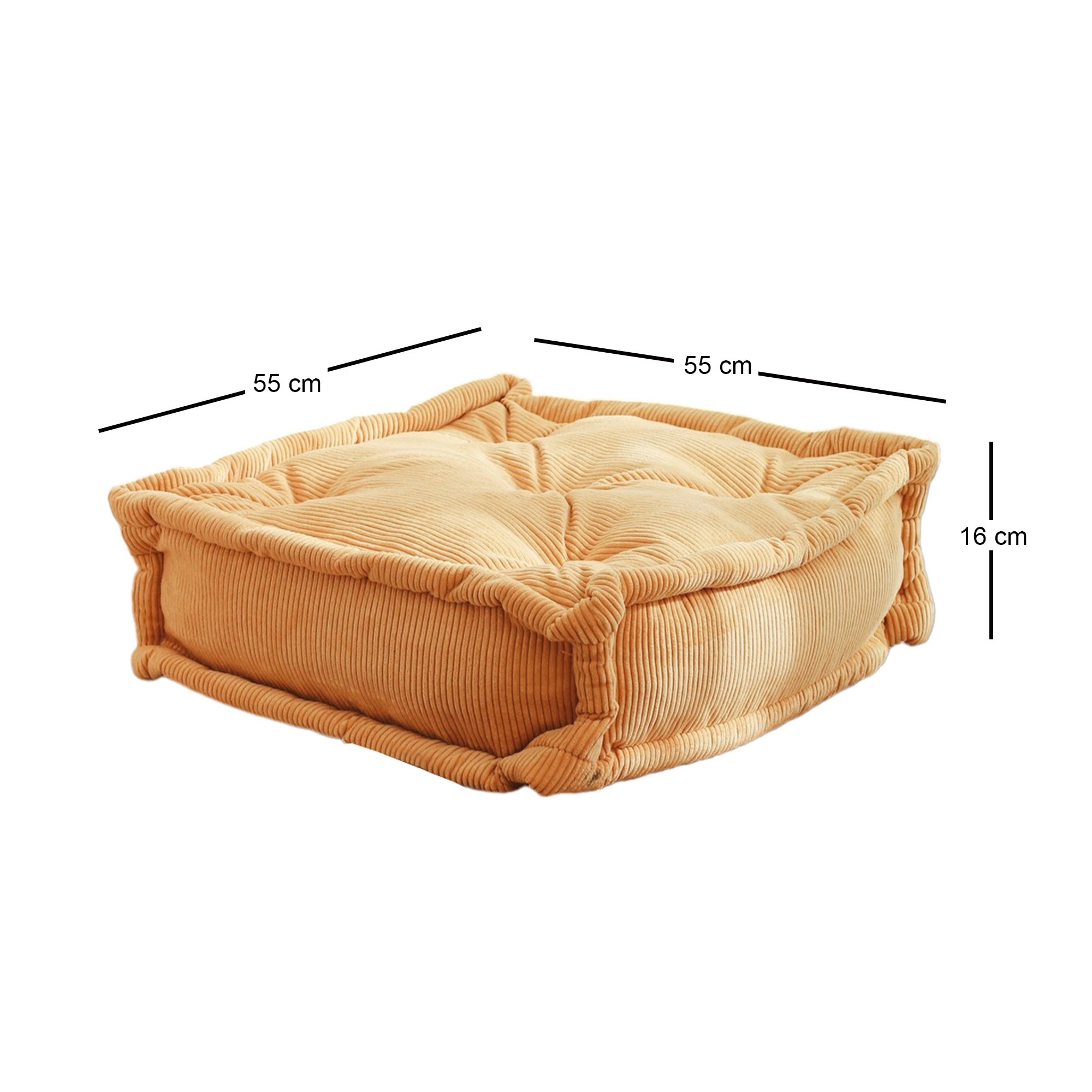 Biscuit Cushion Velvet Yellow