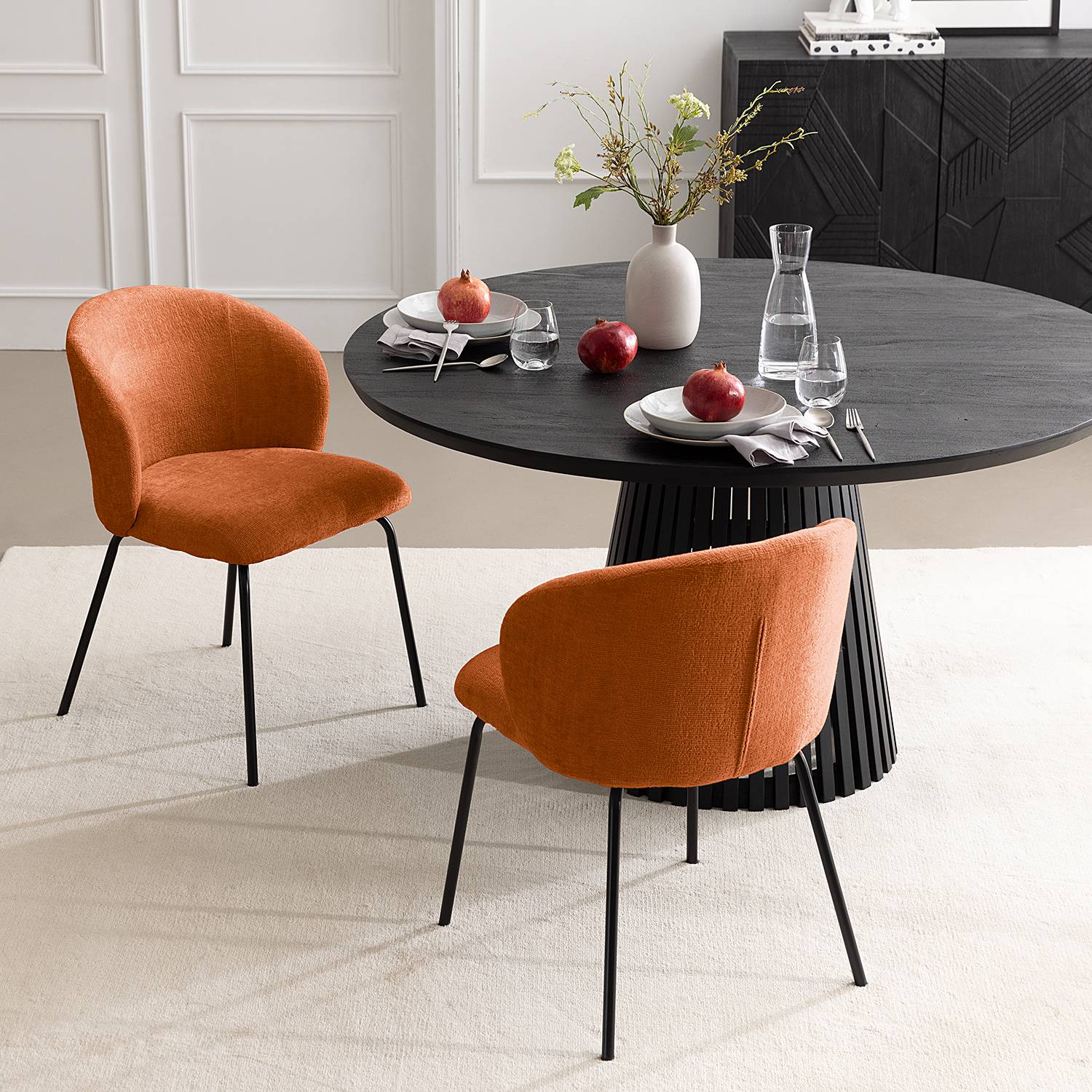 2x Polsterstuhl Charlisle Terracotta