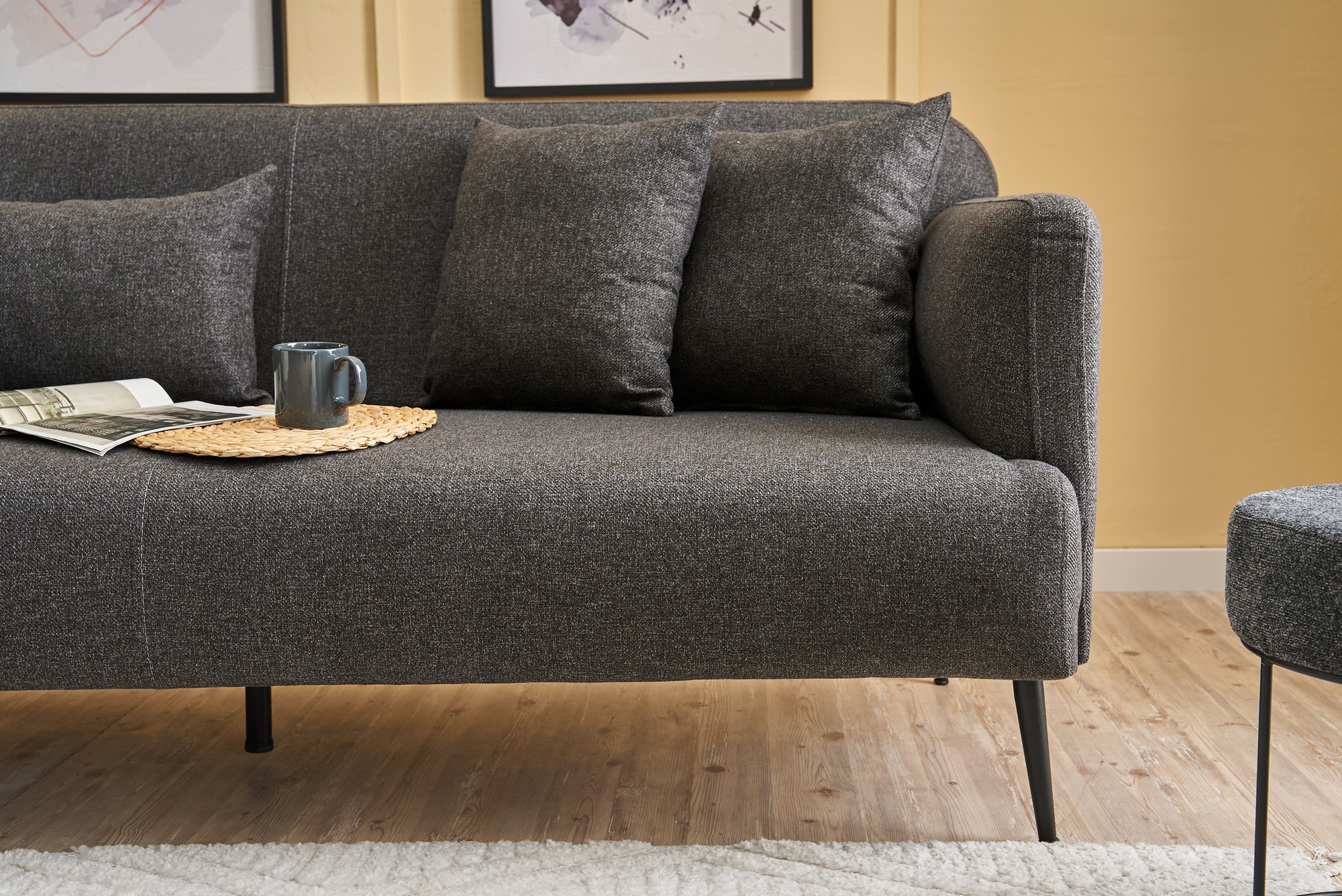 Revos Sofa 3-Sitzer Anthrazit