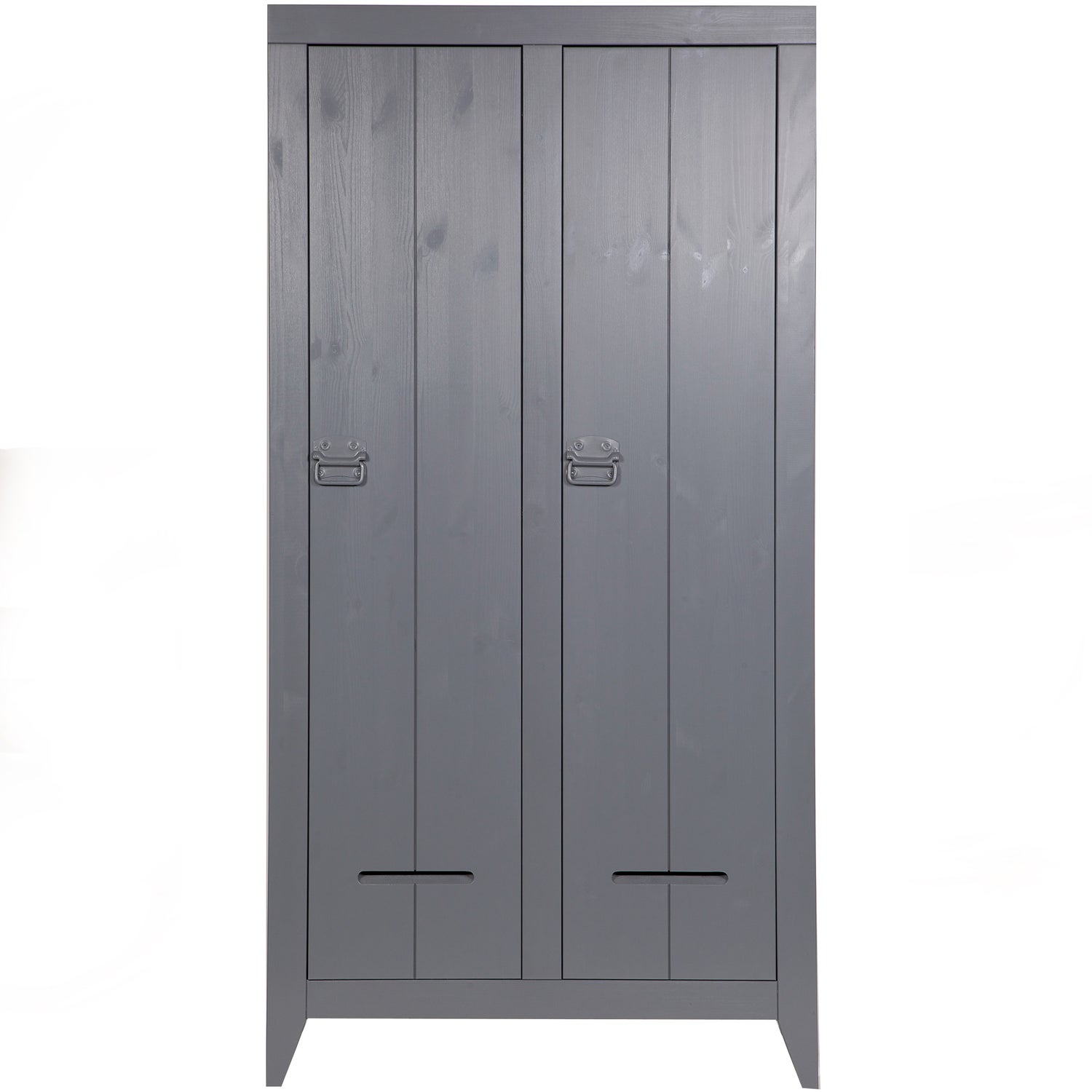 Schrank Holz Stahlgrau