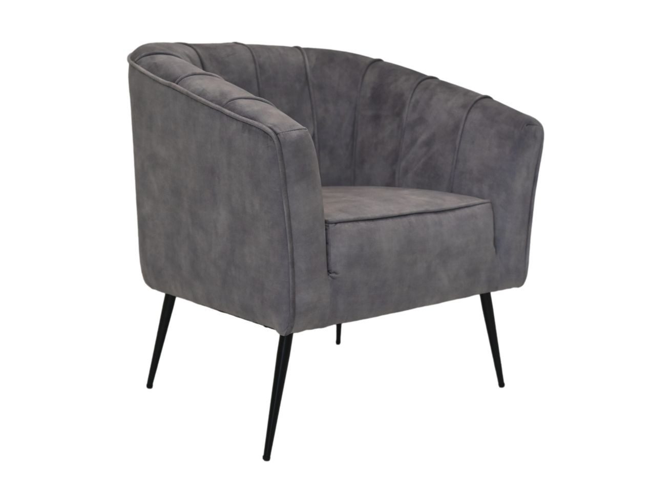 Chester Armlehnsessel Textil Metall Grau