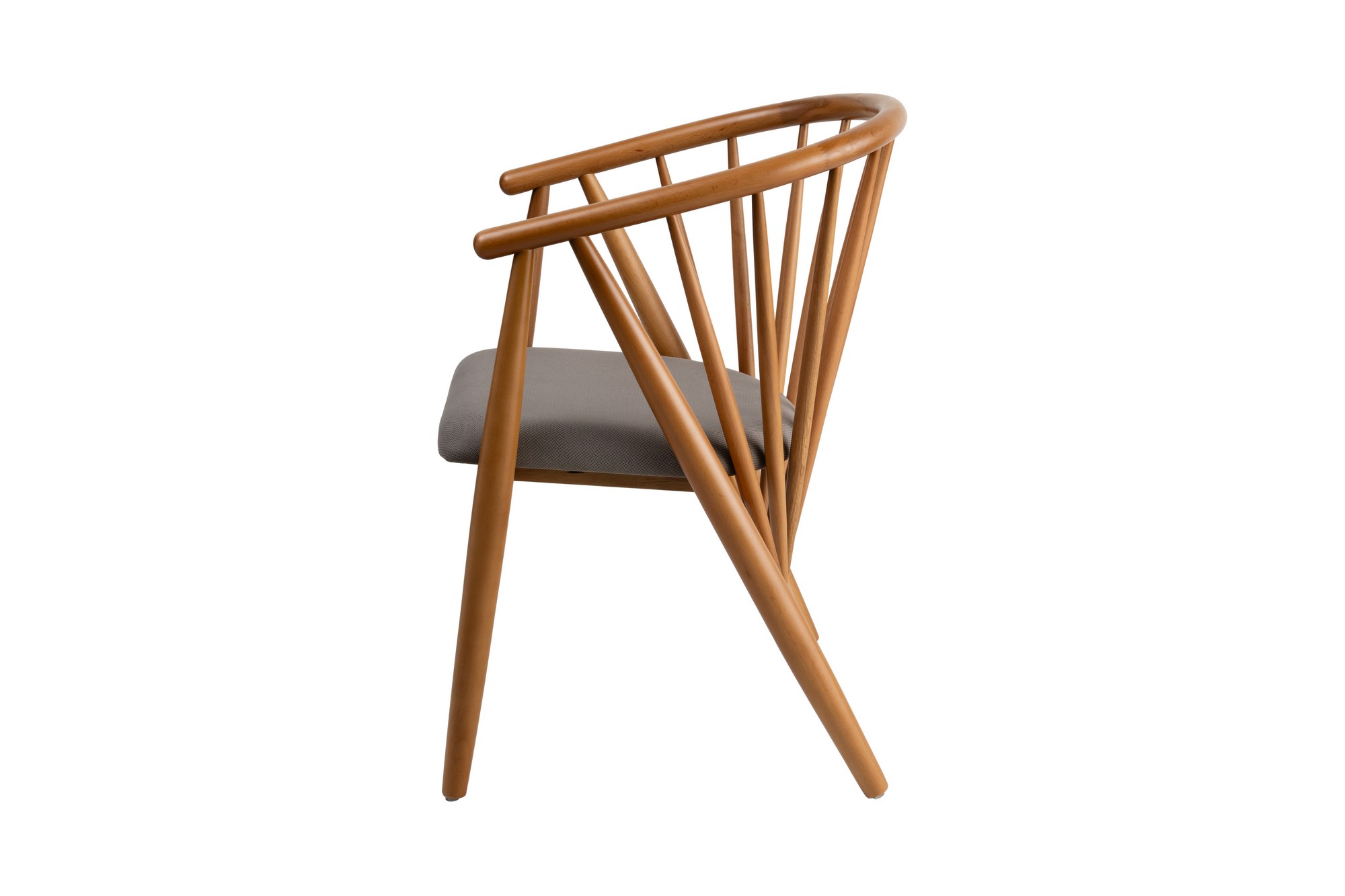 Doris Armchair Wood Veneer Grey