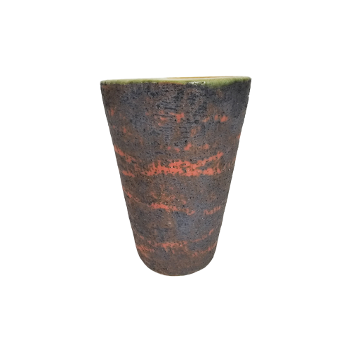 Vintage Vase Keramik Mehrfarbig 1960er Jahre