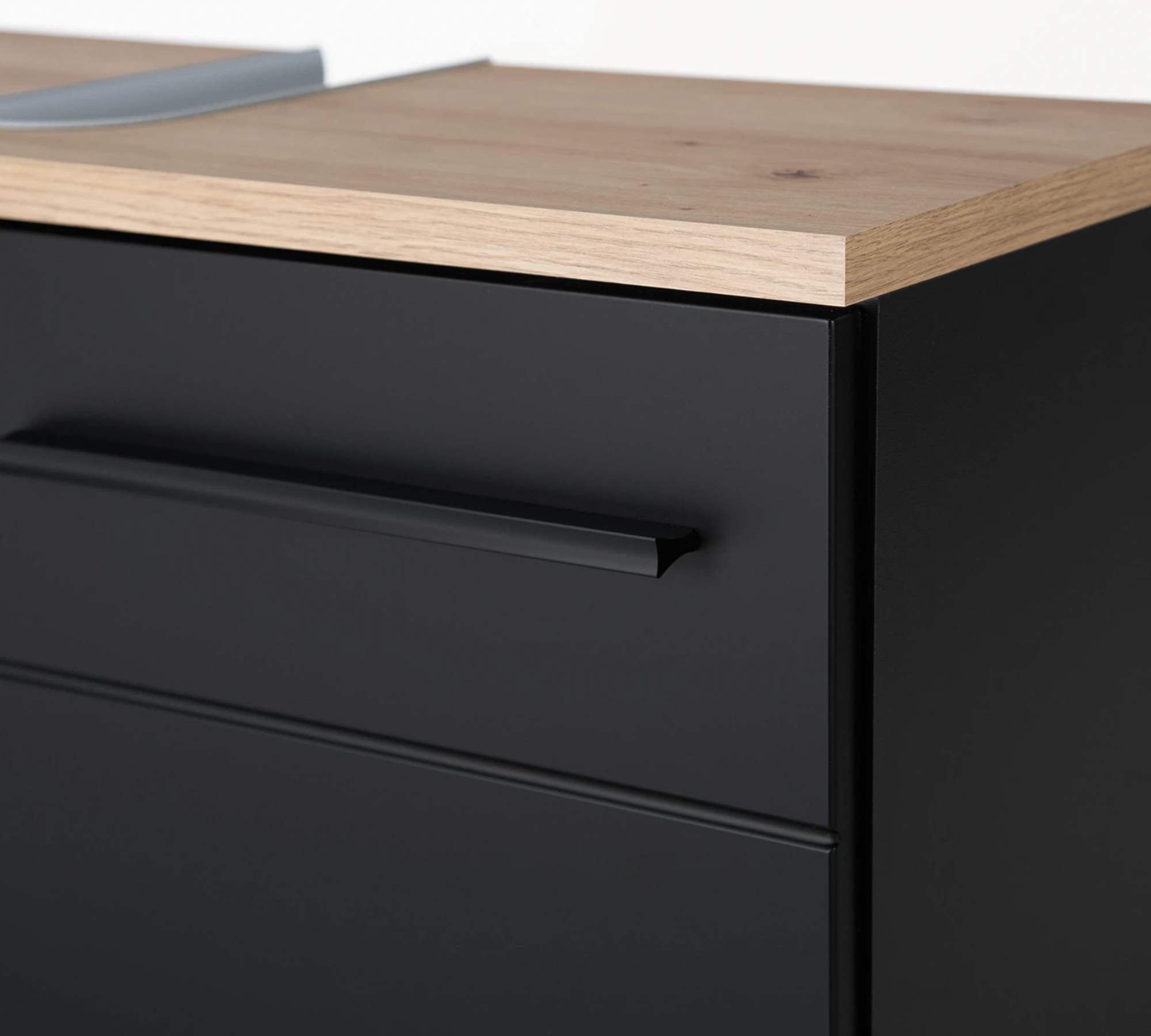 Washbasin cabinet wood black