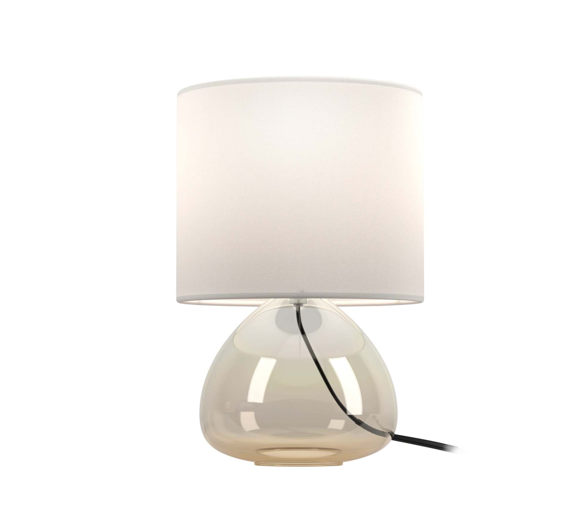 Tischlampe Glas Metall Pulverbeschichtet