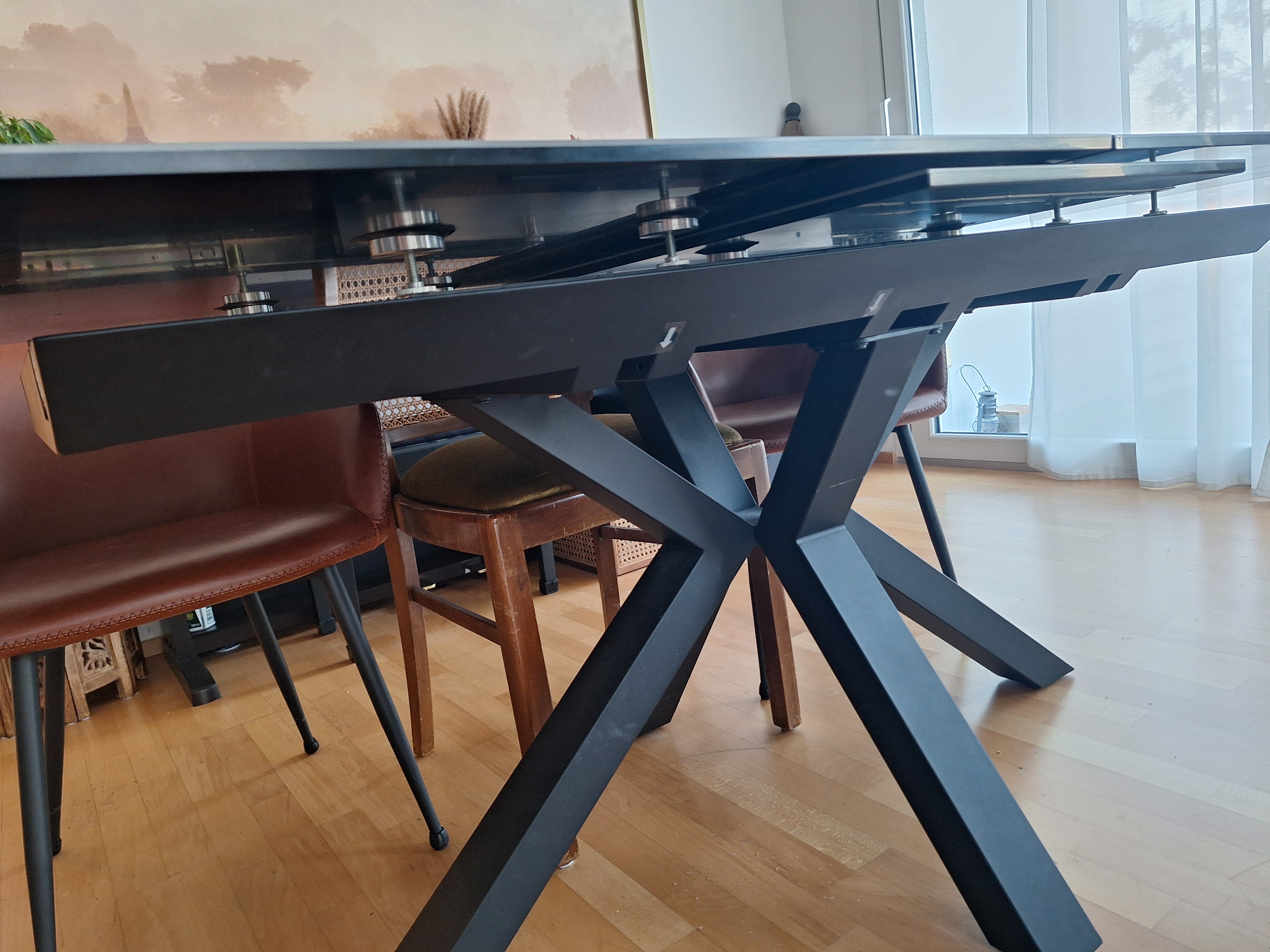 Moderner ETERNITY Esstisch mit Beton-Optik Keramik